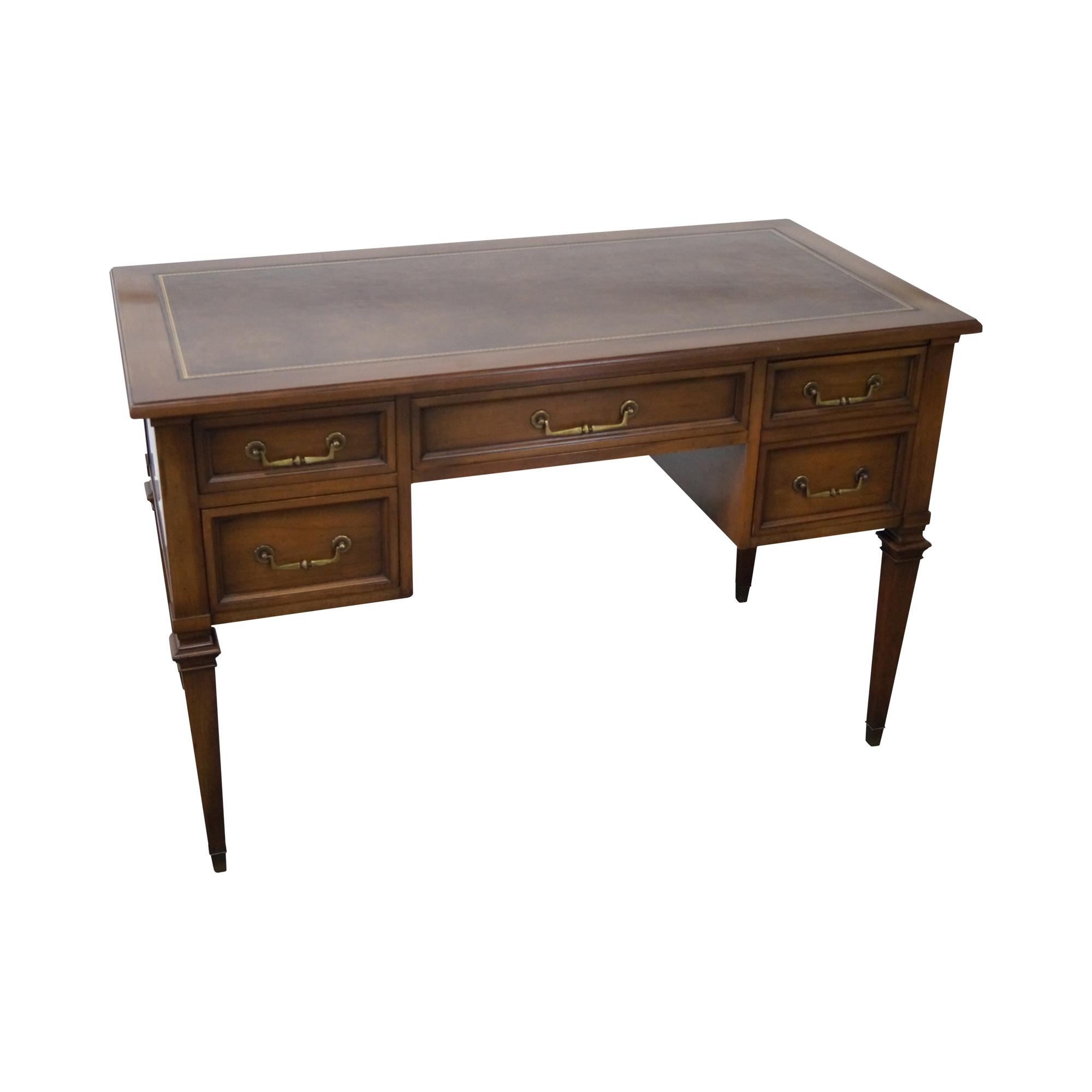 Hekman Vintage Regency Style Leather Top Writing Desk Chairish