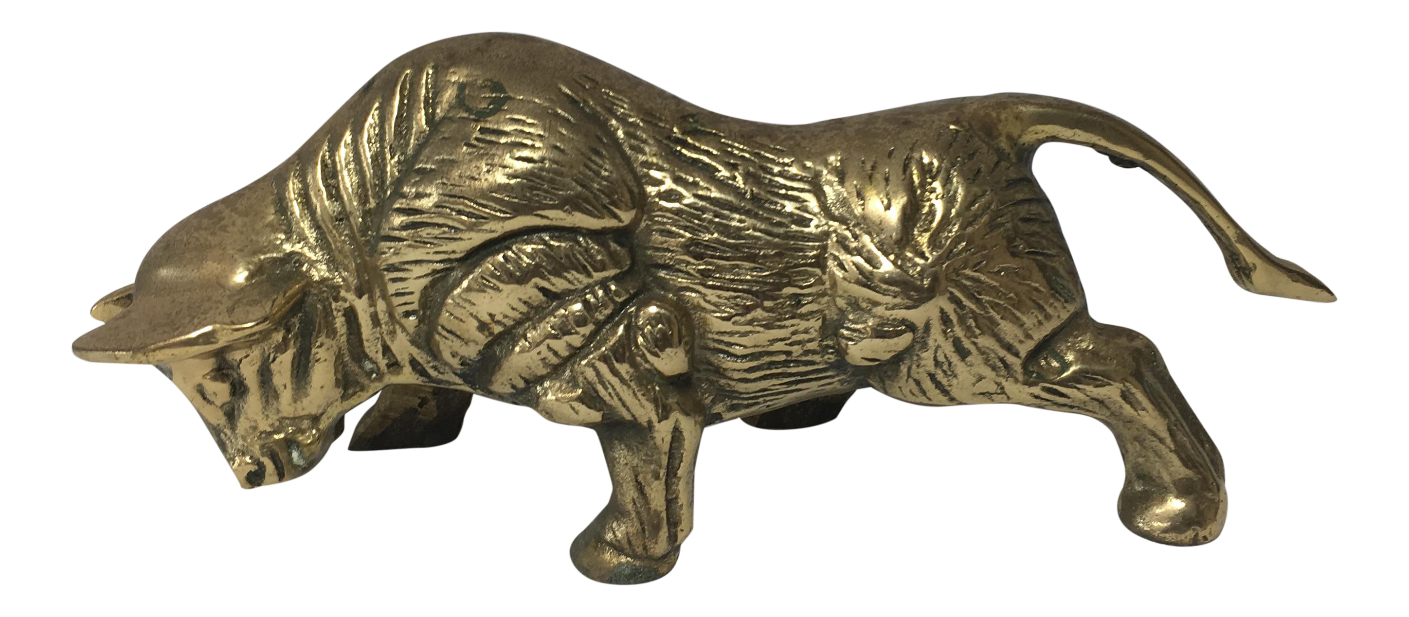 Vintage Solid Brass Bull Chairish
