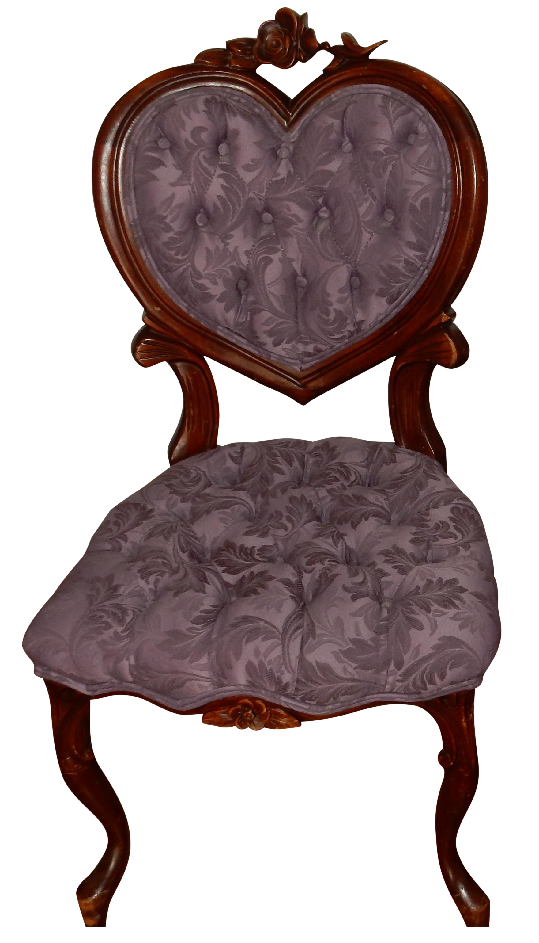 Purple Heart Shaped Victorian Chairs Chairish