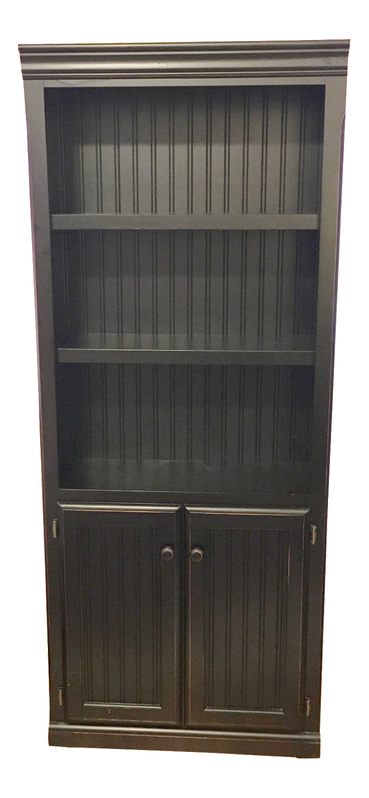 Distressed Black Bookcase Chairish