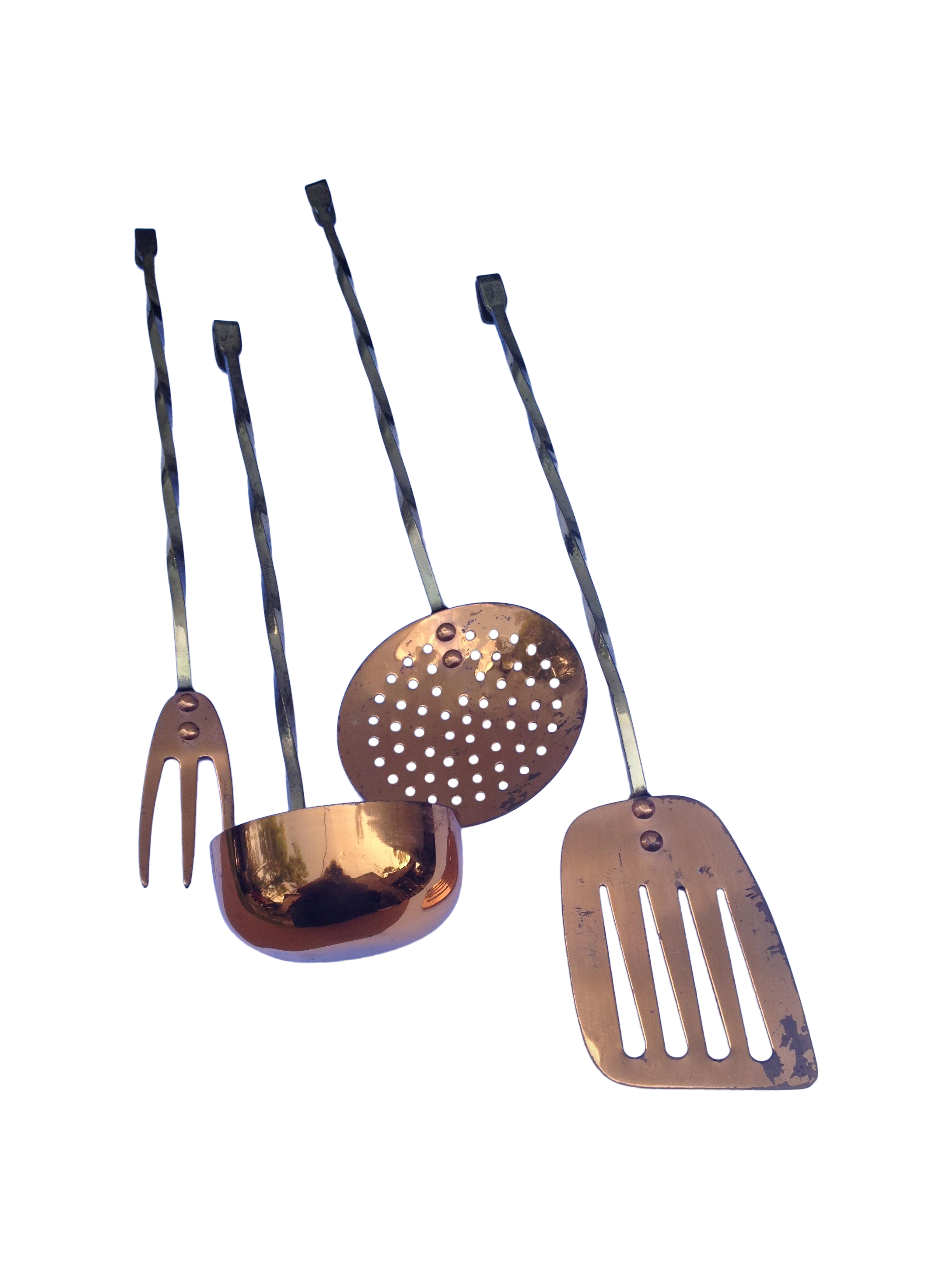 Brass & Copper Kitchen Utility Tools Set of 4 Chairish