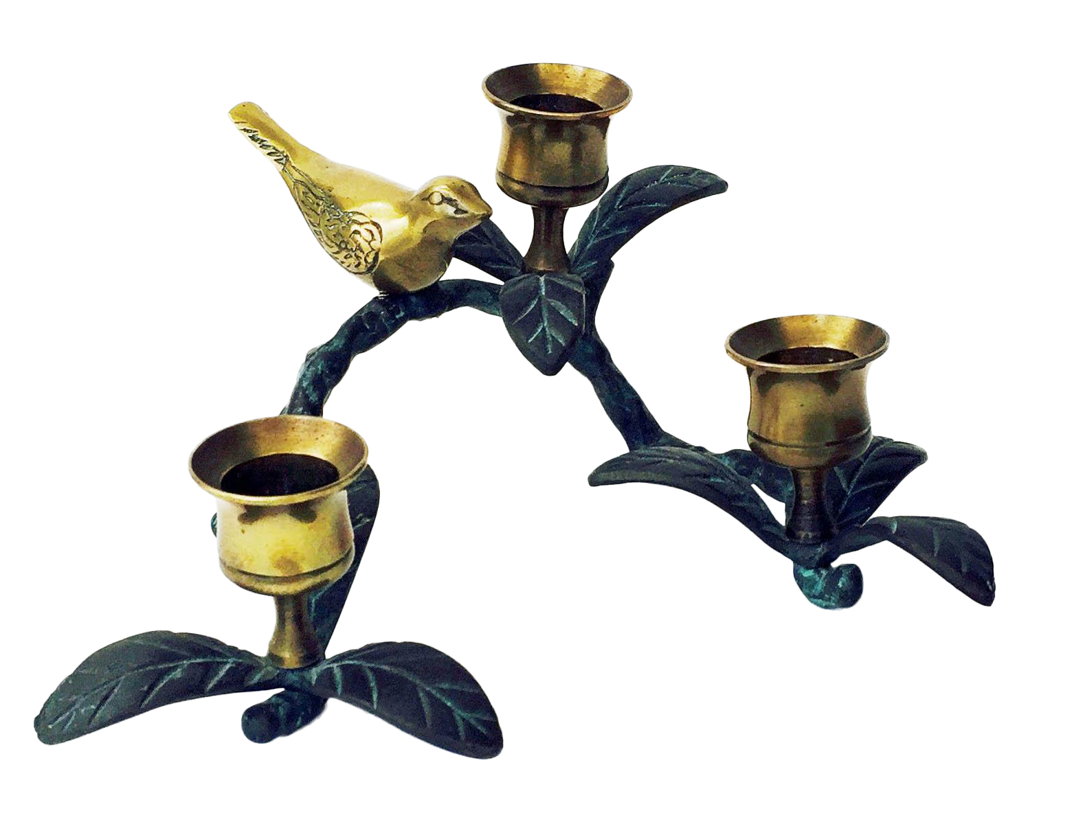 Vintage Branch Candle Holder Brass Bird Chairish