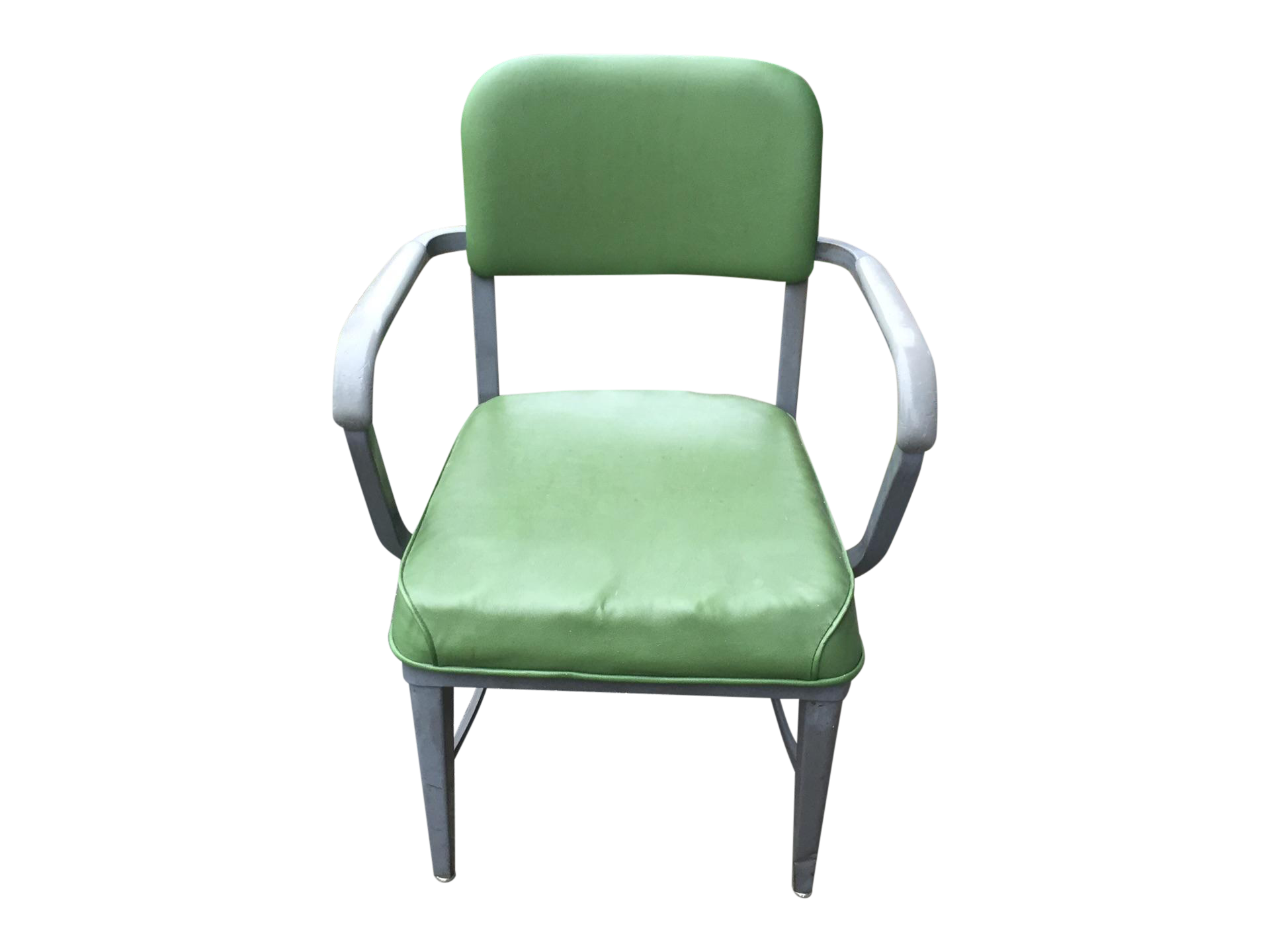 MidCentury Green Vinyl Industrial Chair Chairish