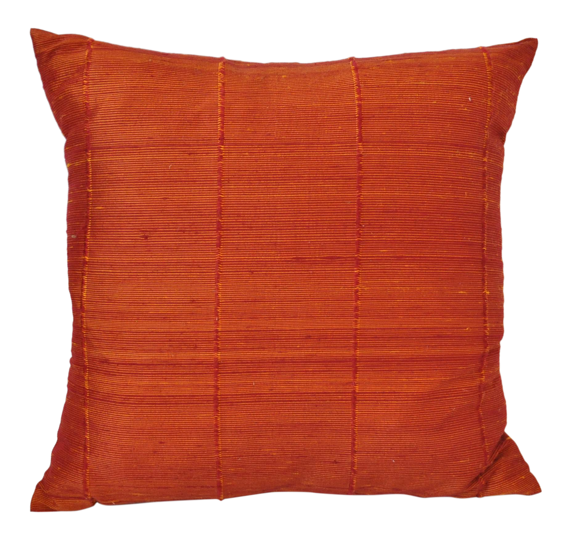 Textured Orange Raw Silk Throw Pillow Chairish