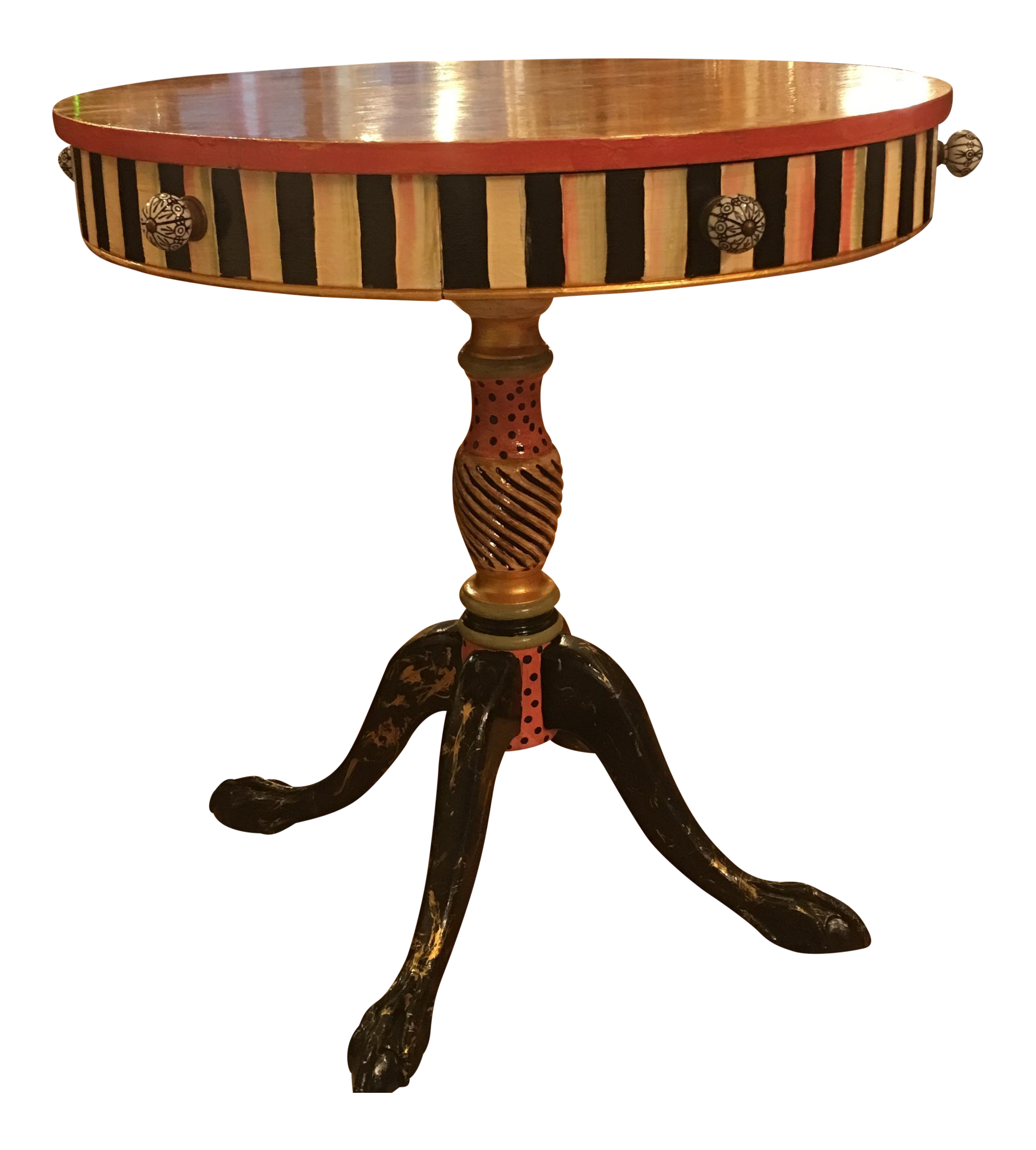 Custom Painted Round Table Chairish