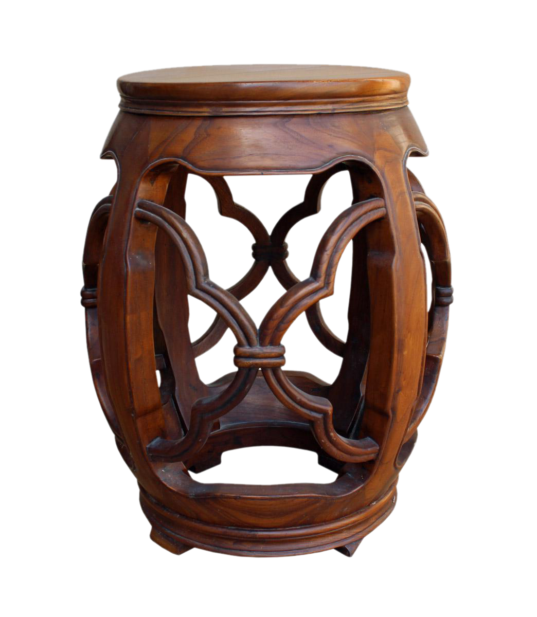 Chinese Wood Drum Stool Chairish