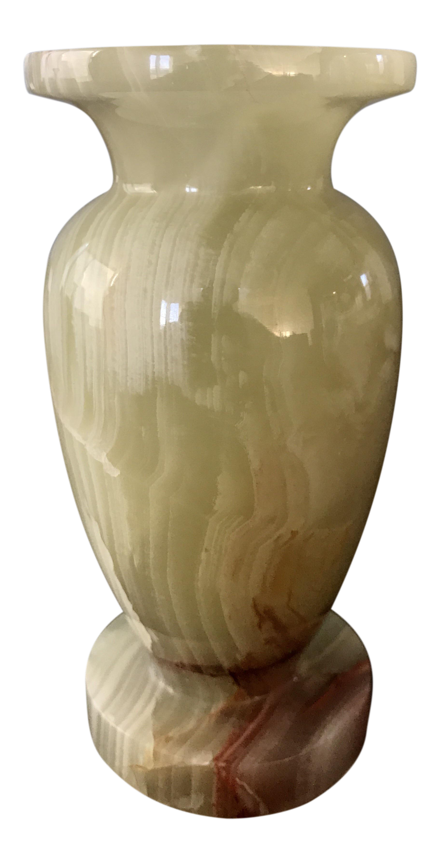 Light Green Alabaster Vase Chairish