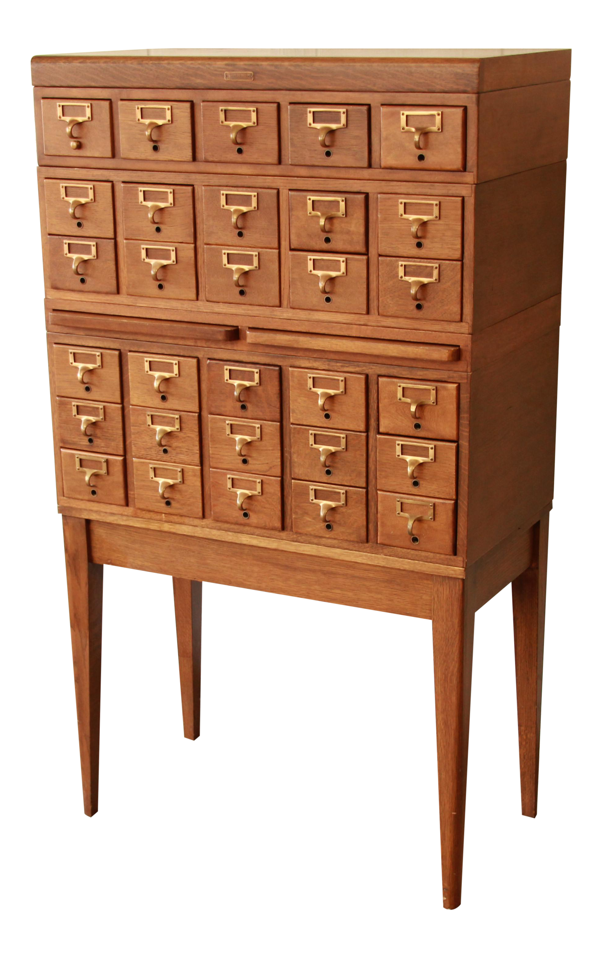 Gaylord Bros. Antique 30Drawer Oak Library Card Catalog Chairish