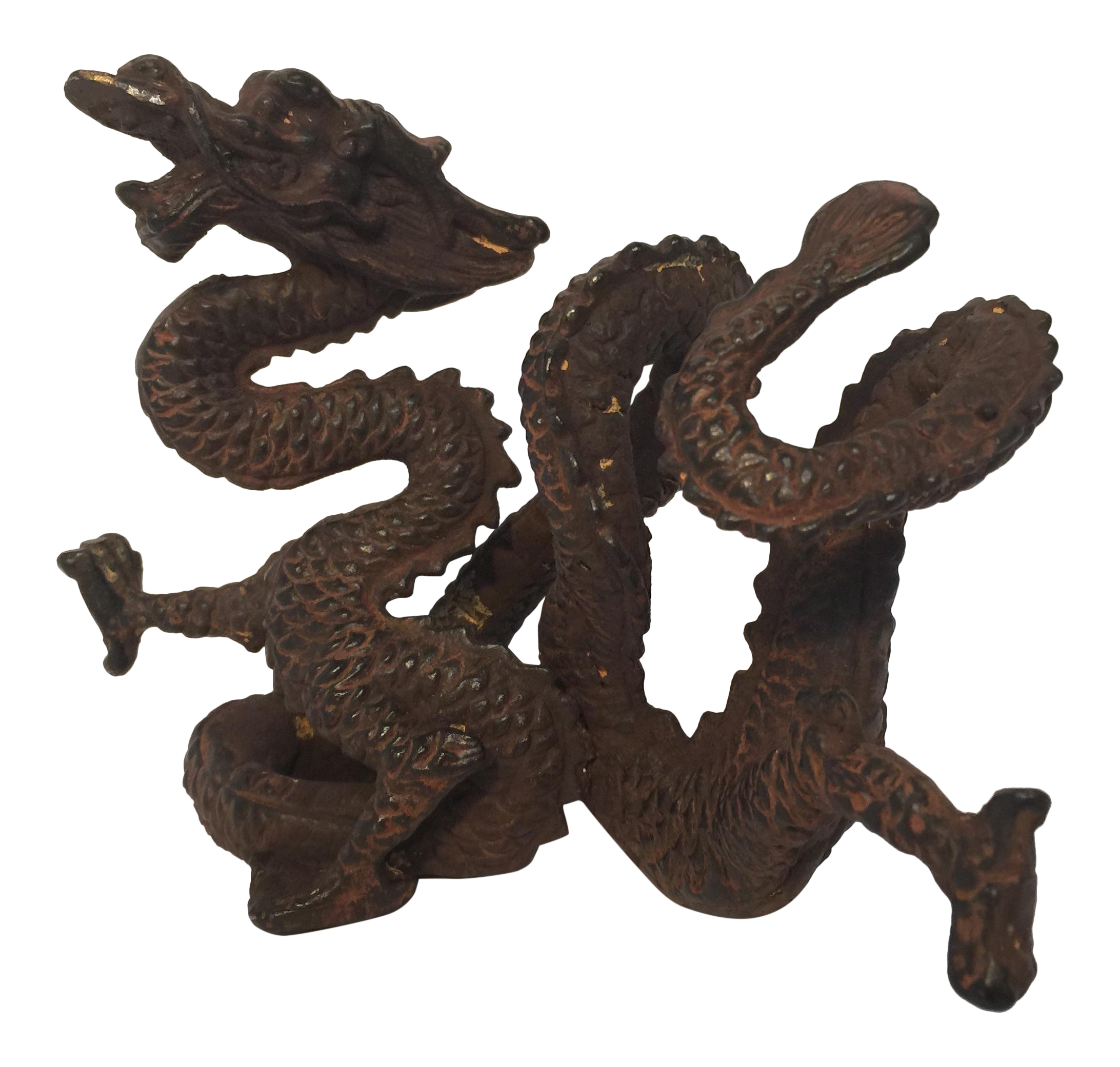 Cast Iron Dragon Statuette Chairish