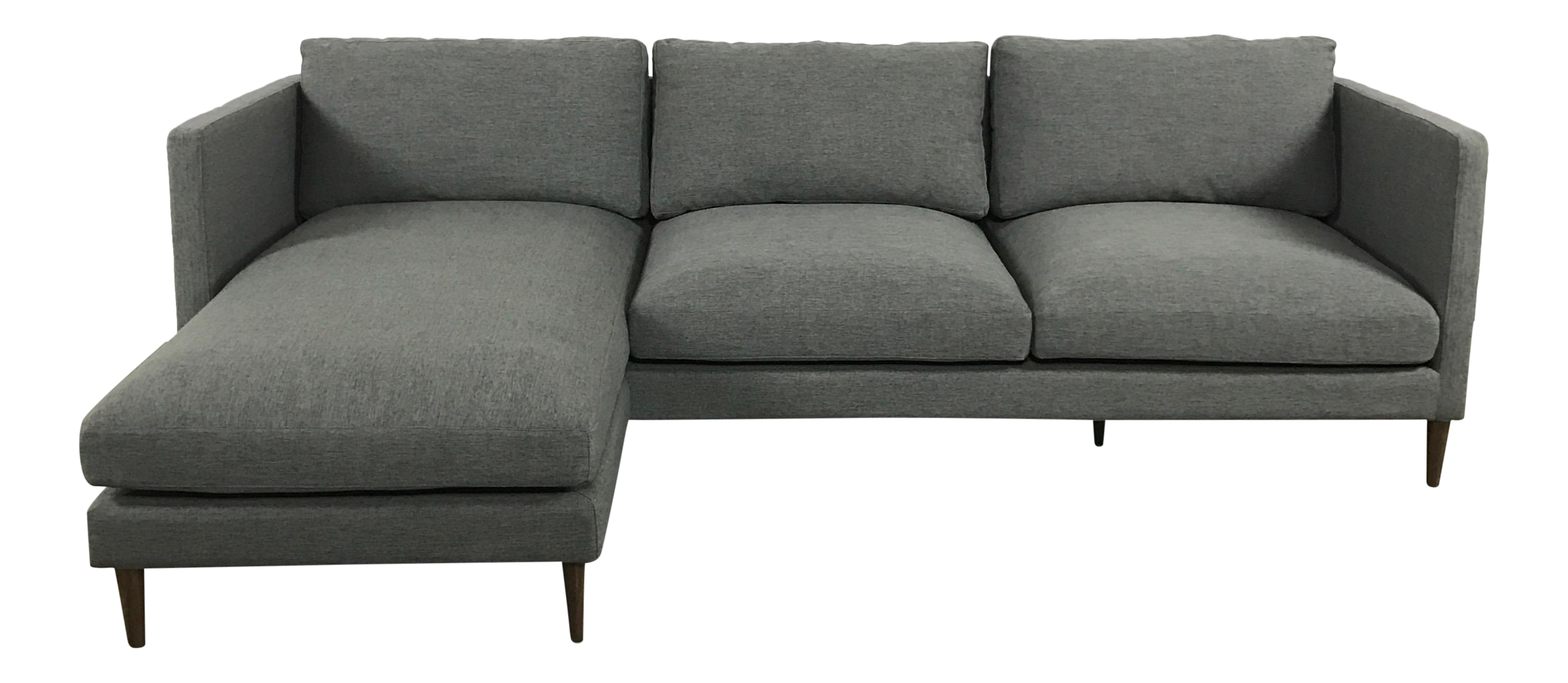 MidCentury Modern Gray Sectional Sofa Chairish