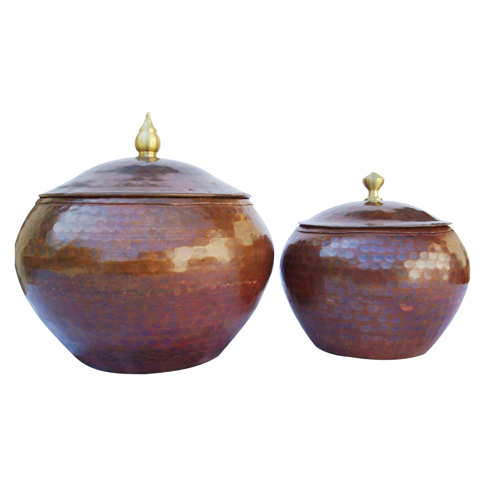 Hammered Copper Pots A Pair Chairish