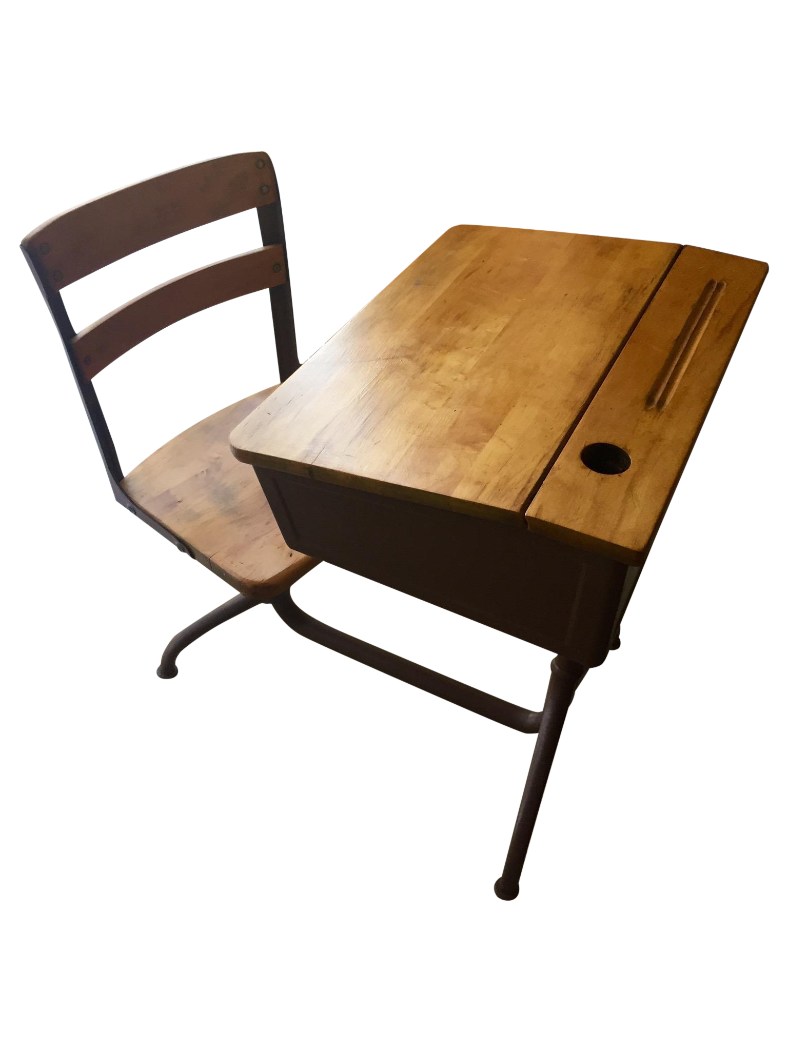 Vintage Home School Desks Pair Chairish