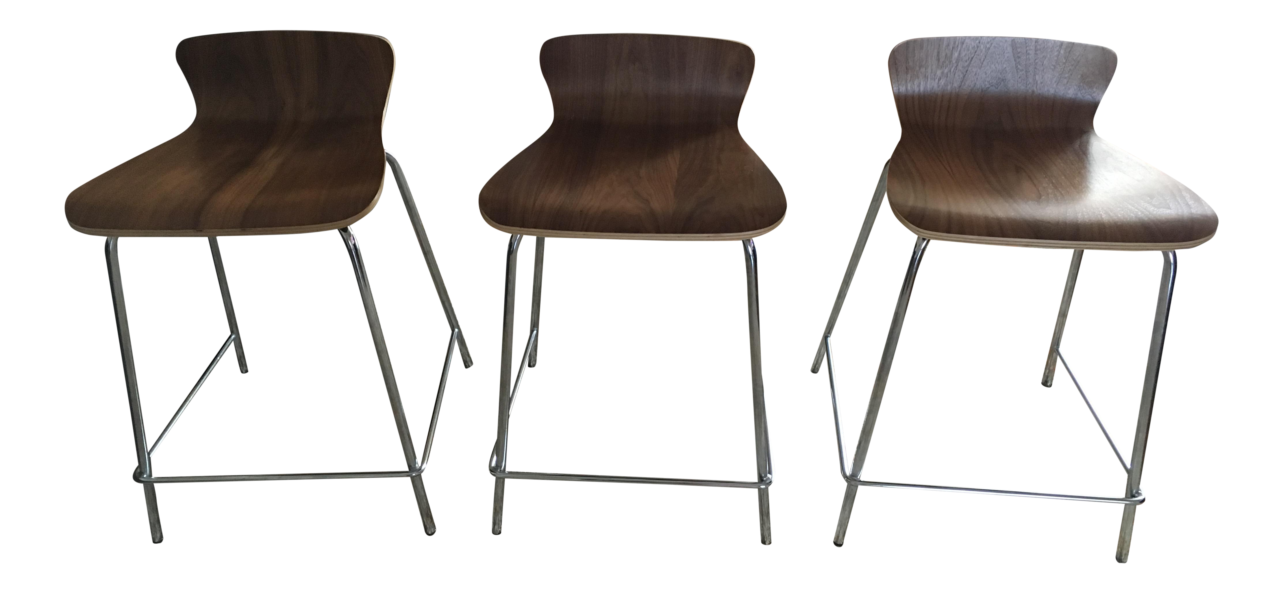 Crate & Barrel Counter Stools Set of 3 Chairish