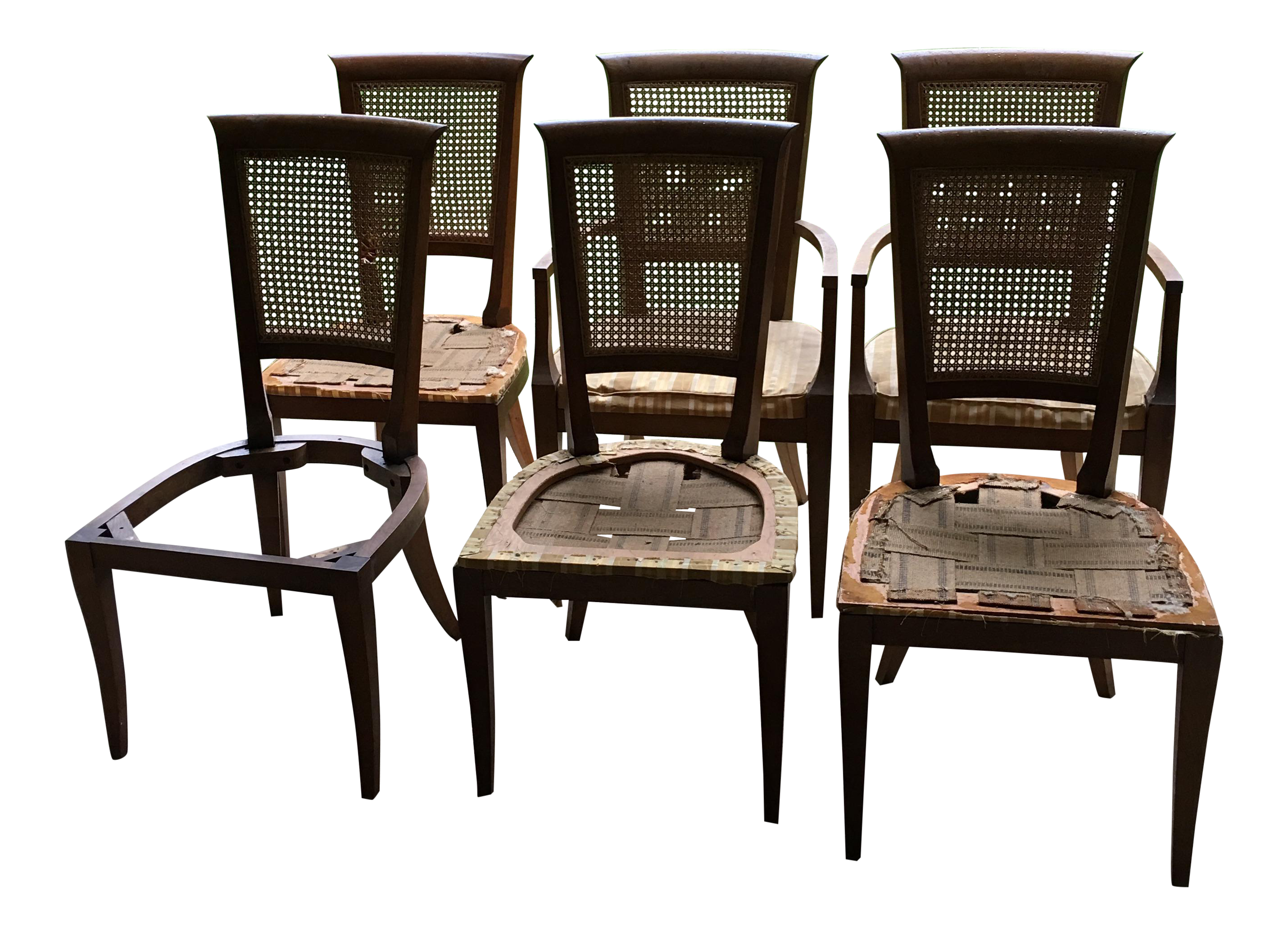 Baker Cane Back Dining Chairs Set of 6 Chairish