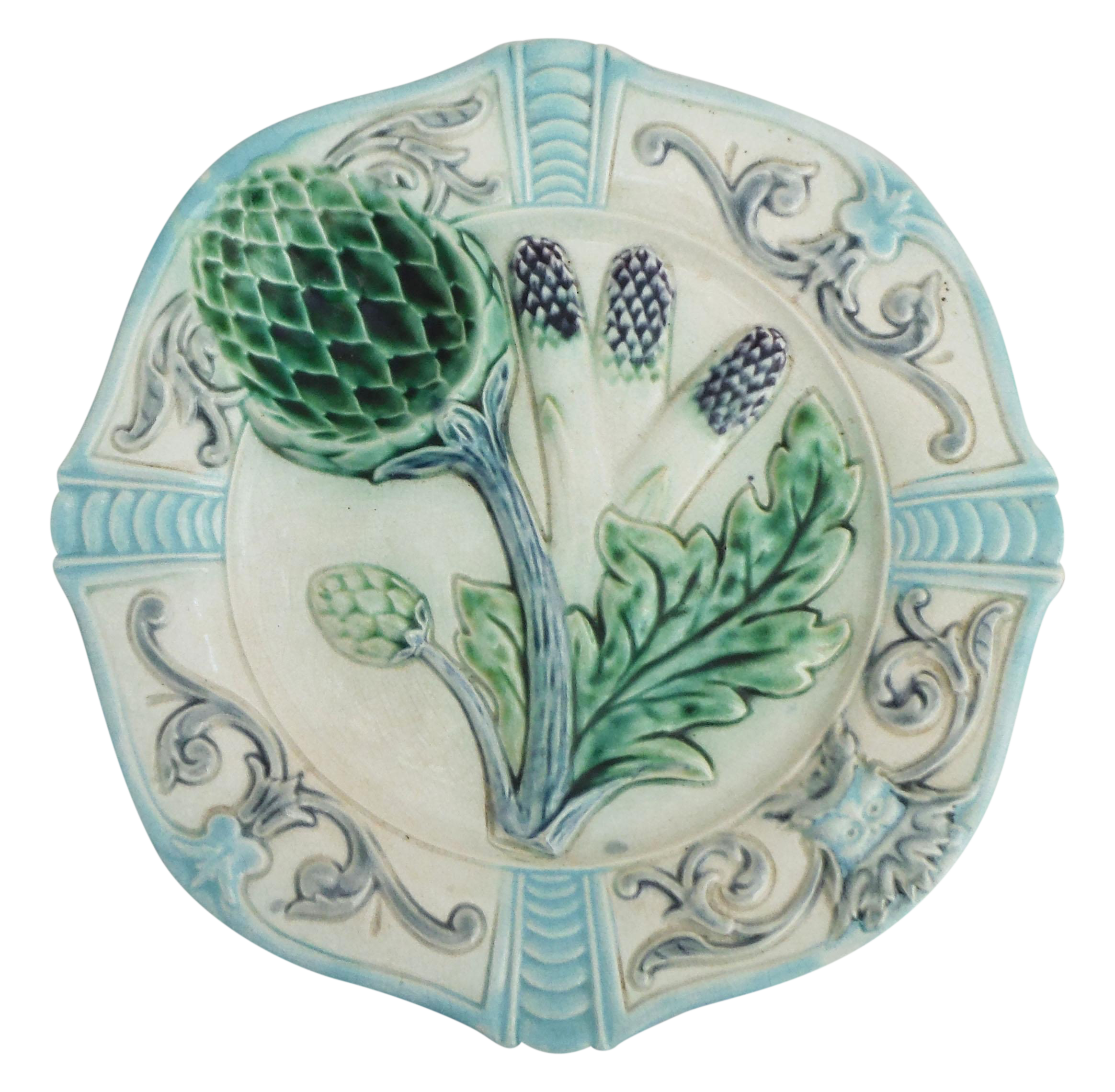Majolica Artichoke Plate Chairish