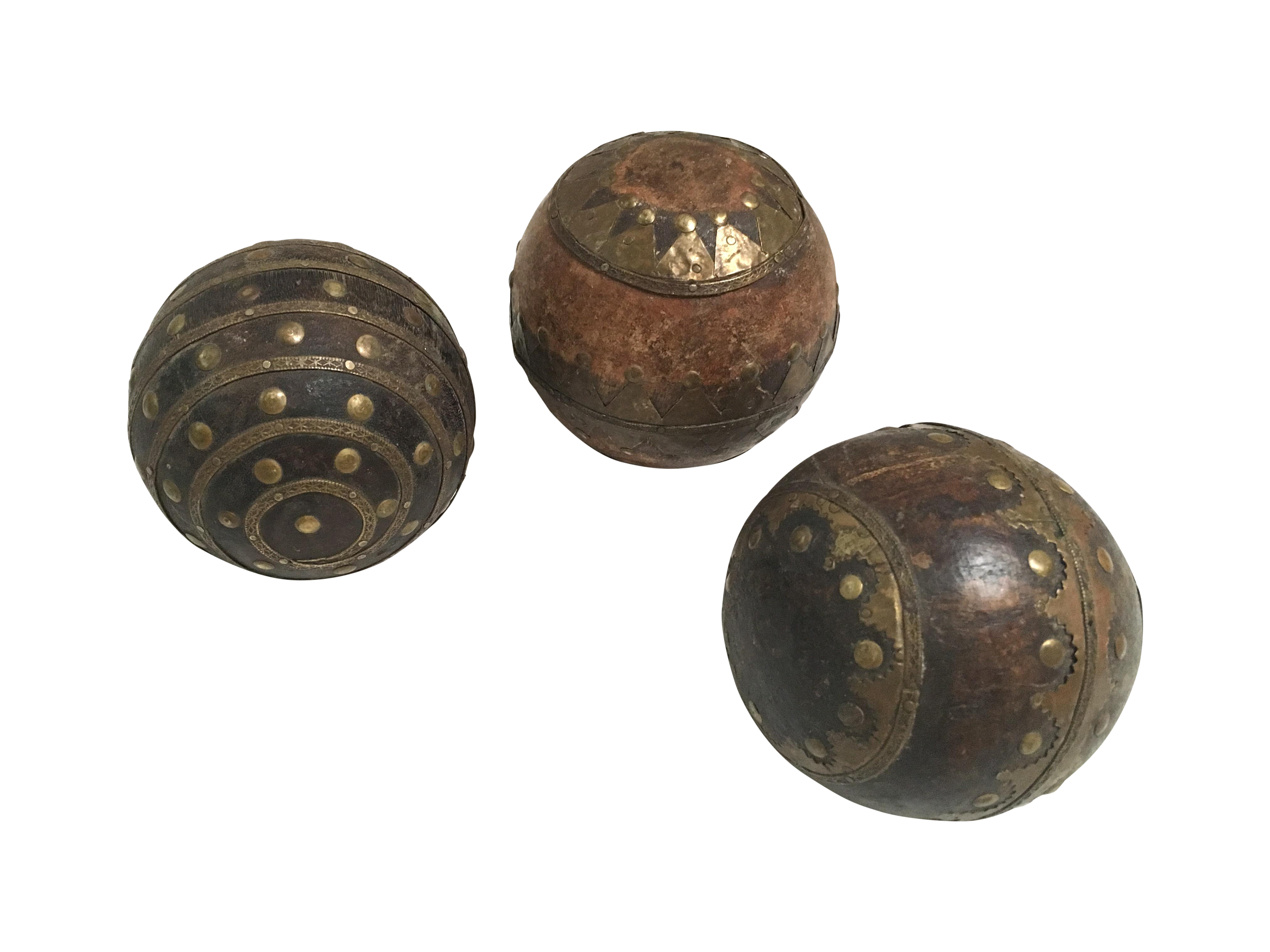 Antique Wood & Metal Bocce Balls Set of 3 Chairish