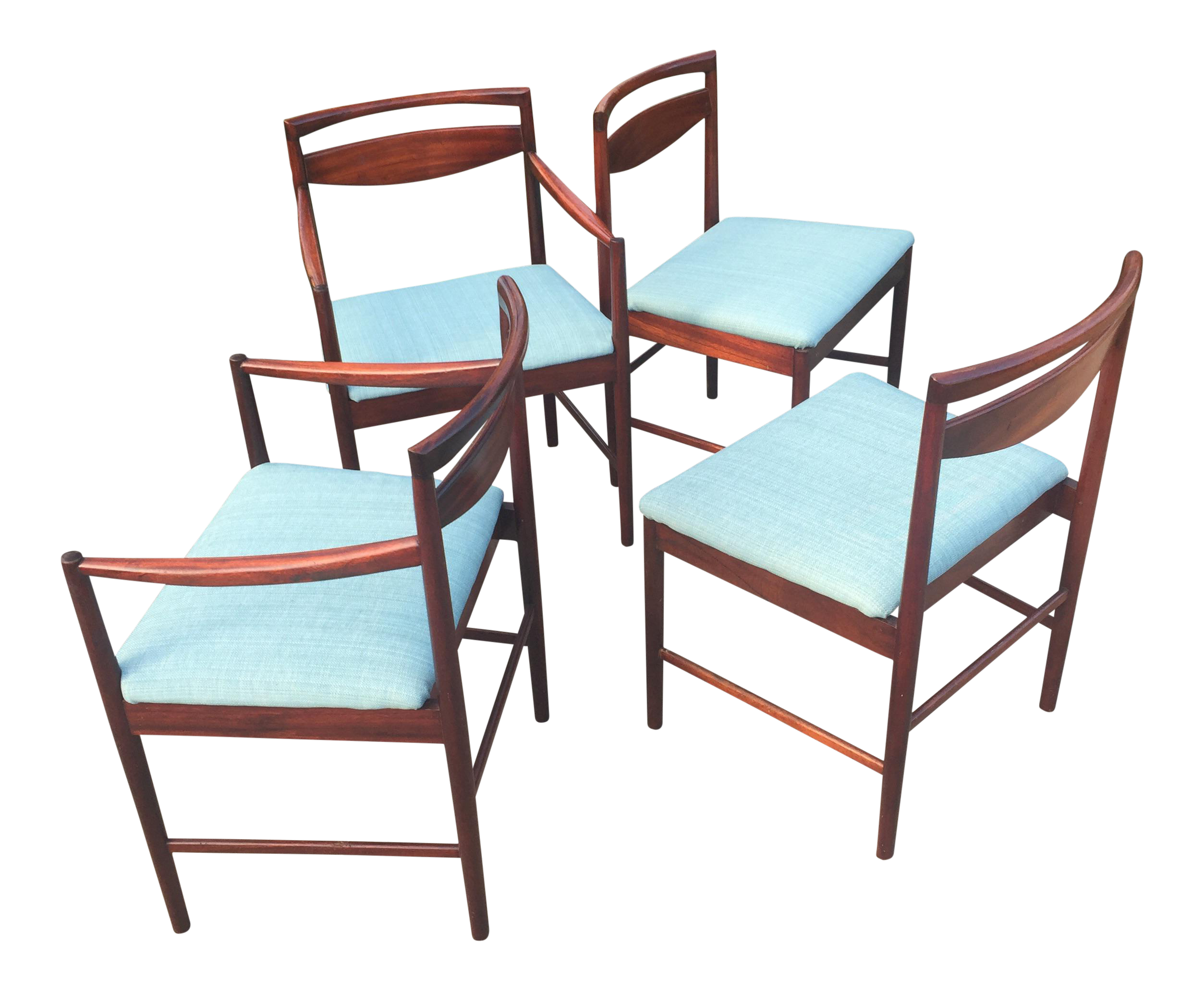 MidCentury Modern Rosewood Dining Chairs Set of 4 Chairish