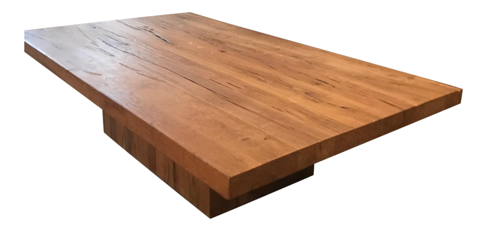 Restoration Hardware Reclaimed Russian Oak Plinth Coffee Table Chairish