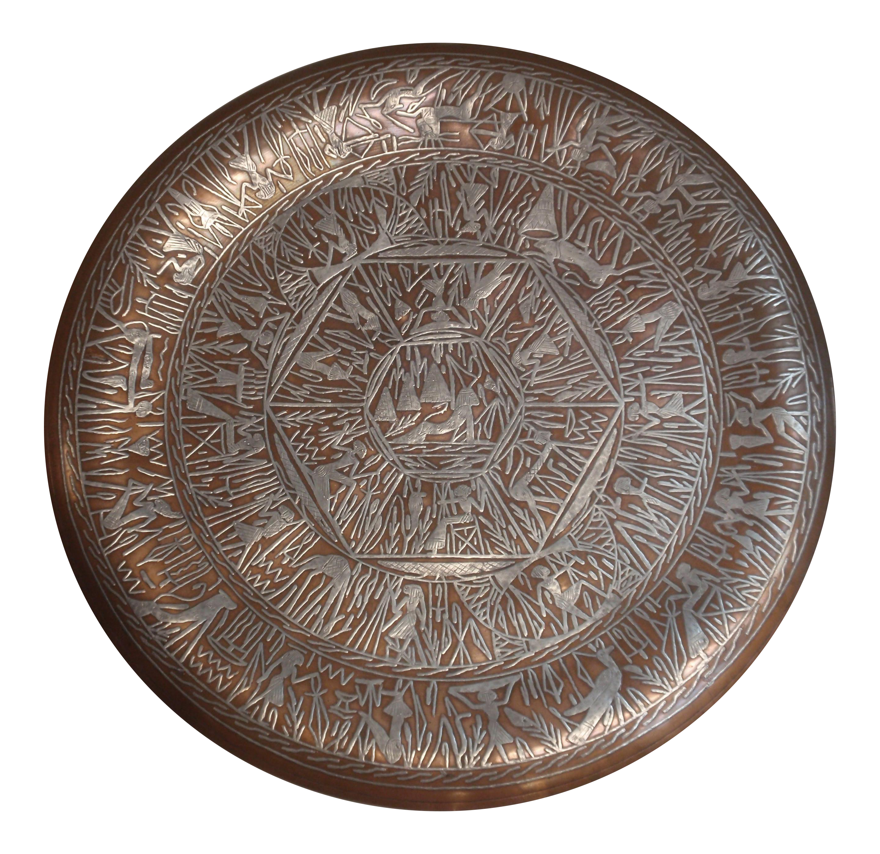 Copper Decorative Plate & Vintage 9 In WOCO Hong Kong ...