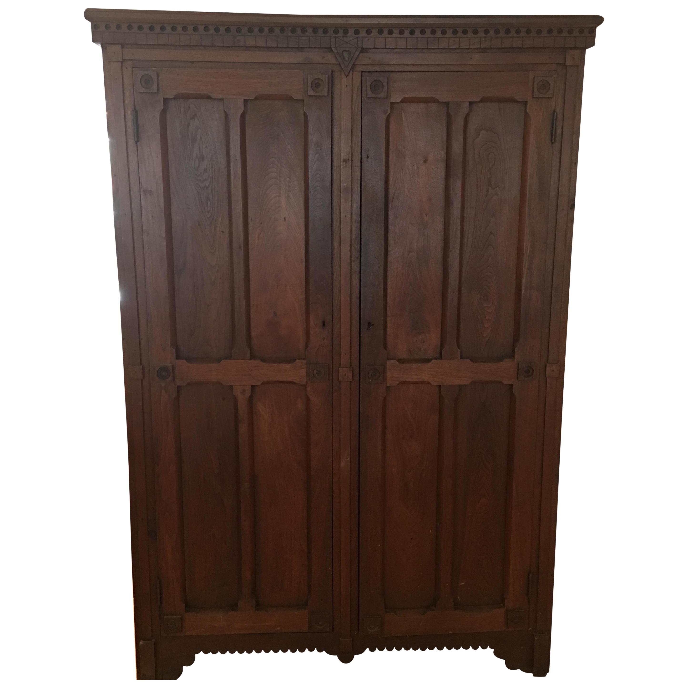 Antique 1800s Walnut Wardrobe Armoire Chairish