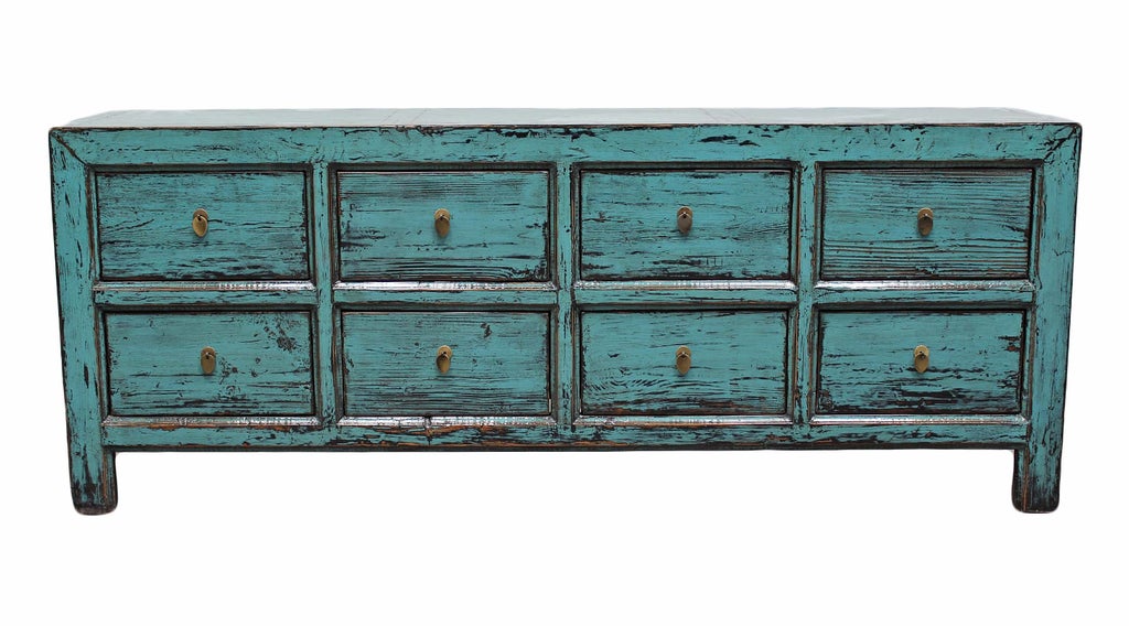 Distressed Blue 8Drawer Chairish