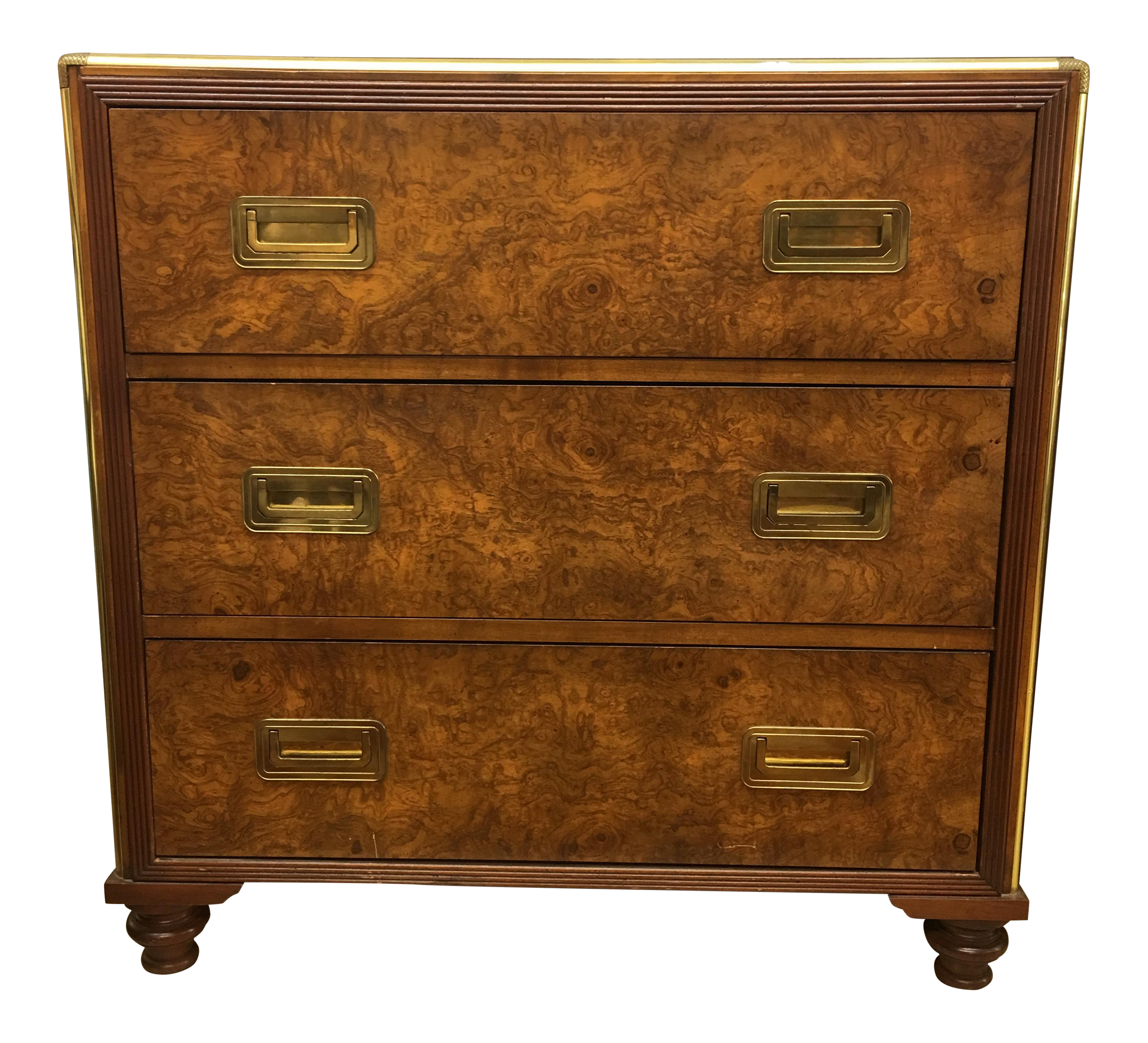 Baker Furniture 3 Drawer Campaign Chest Chairish