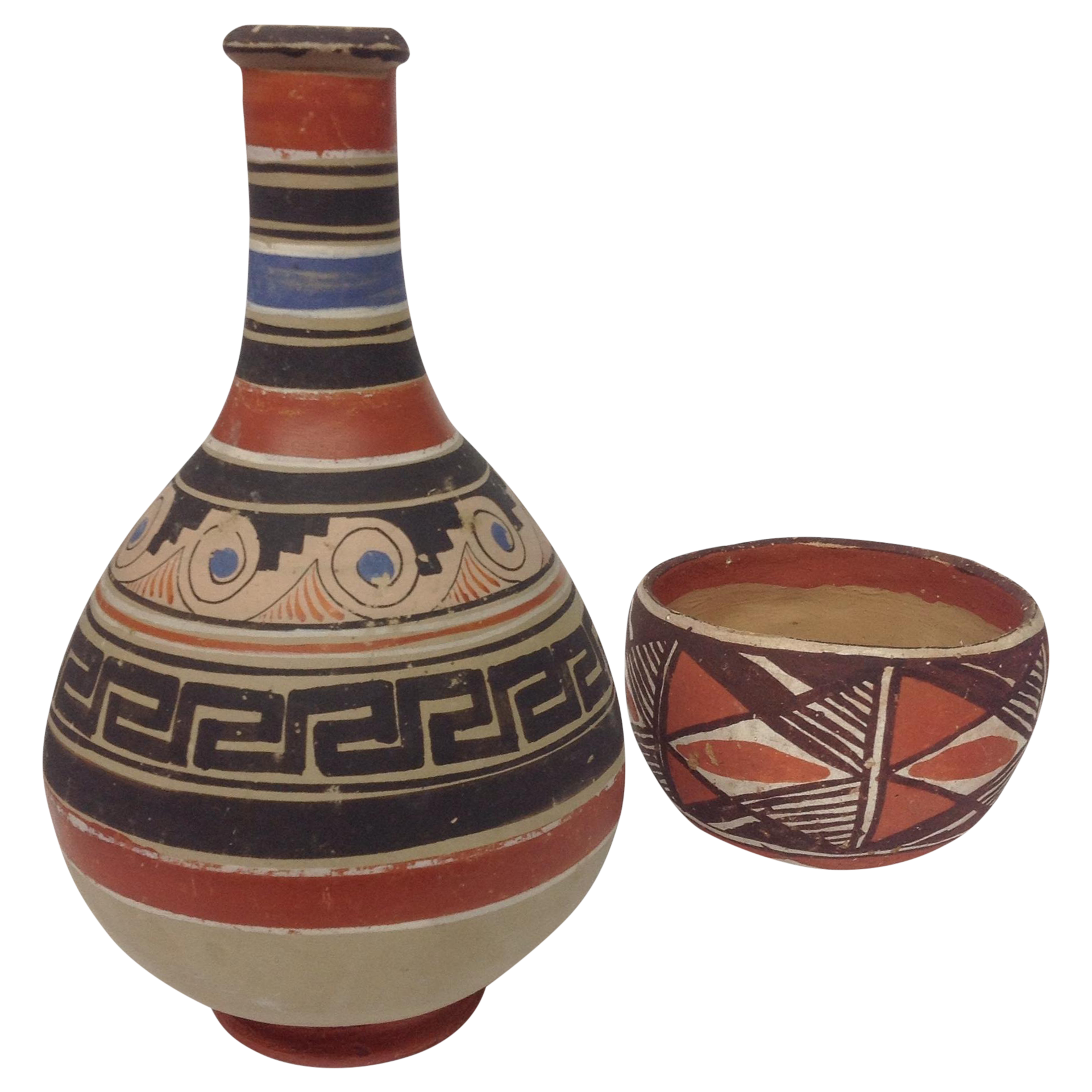 MidCentury Native American Pottery Vase & Bowl Chairish