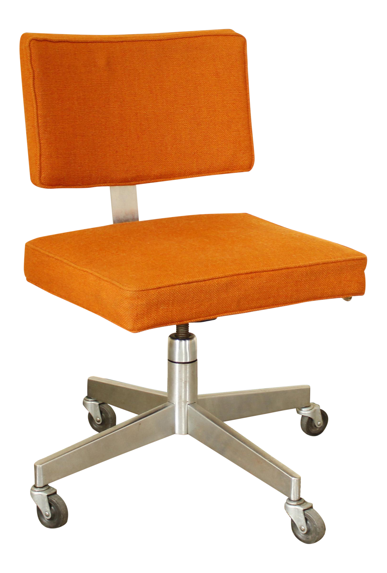 MidCentury Modern Upholstered Rolling Desk Chair Chairish