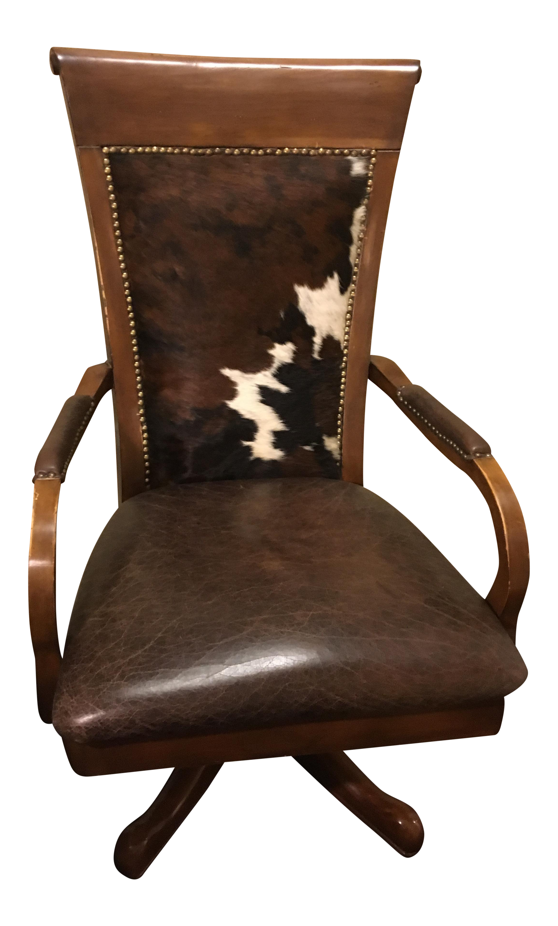 Cowhide Office Chair | Chairish