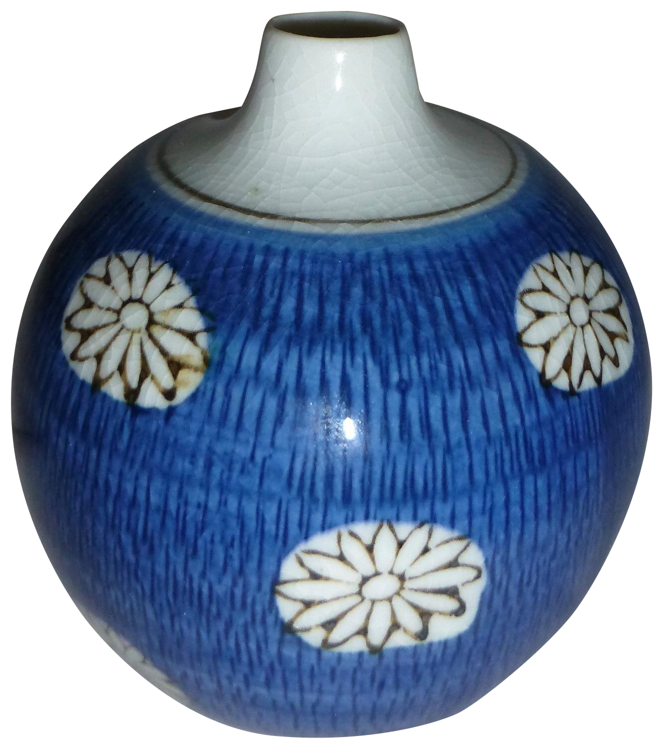 MidCentury Modern Blue Japanese Bud Vase Chairish