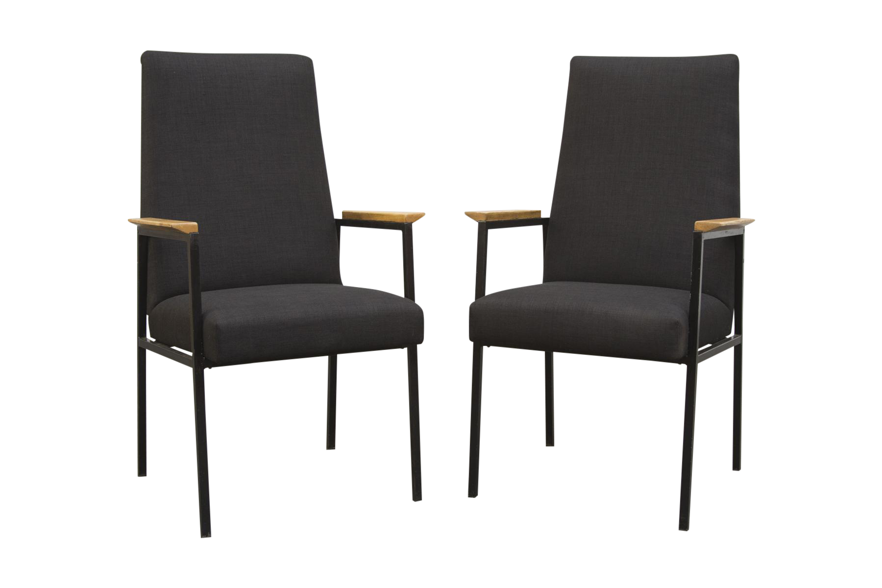 High Back Captain Chairs A Pair Chairish