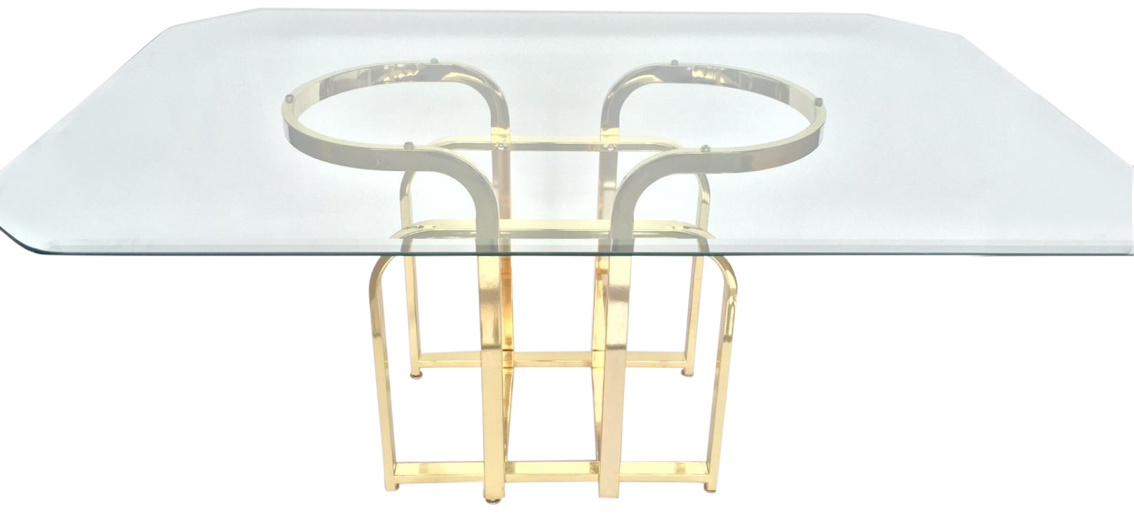 Glam Sculptural Glass & Brass Dining Table Chairish