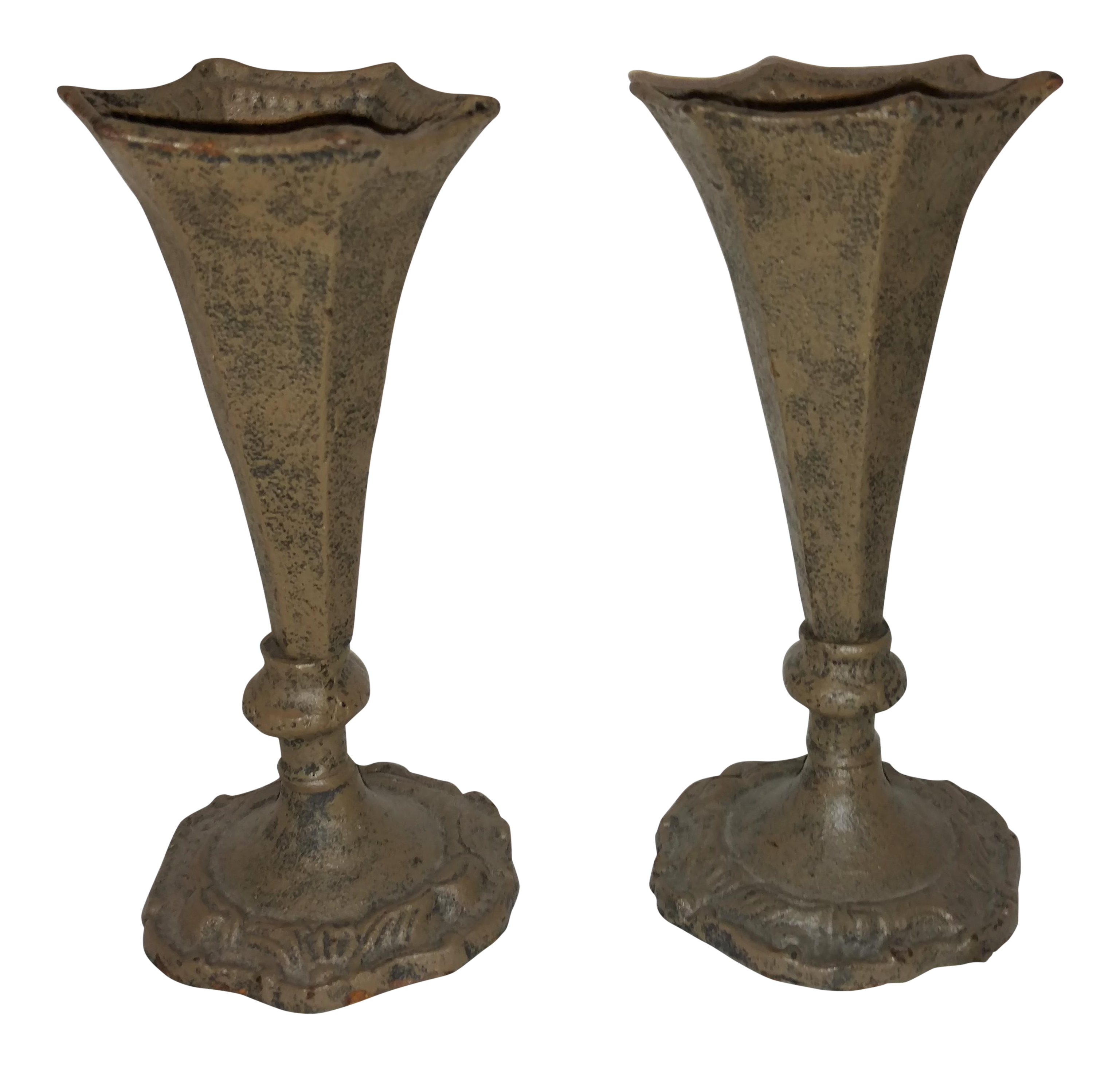 Gothic Cast Iron Vases a Pair Chairish