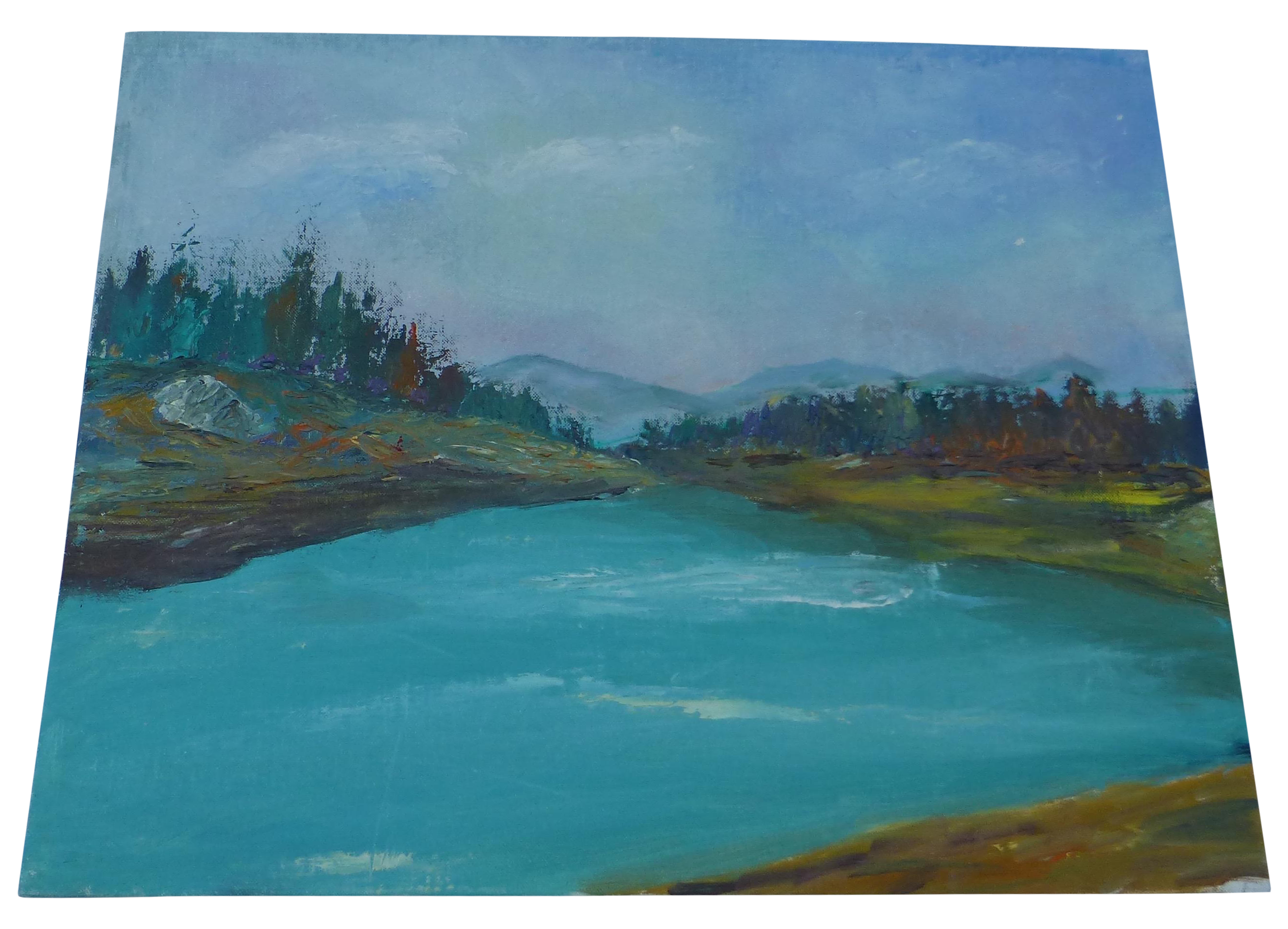 H.L. Musgrave MidCentury Mountain Scene Painting Chairish