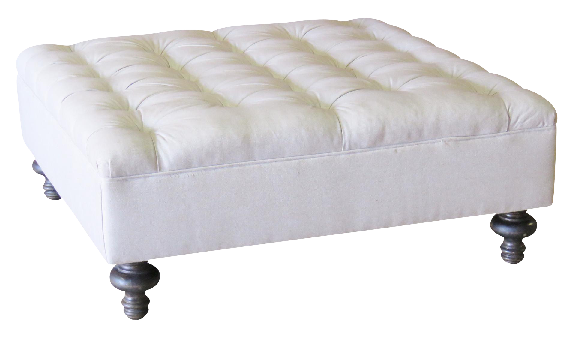 Oversized Cream Tufted Ottoman Chairish