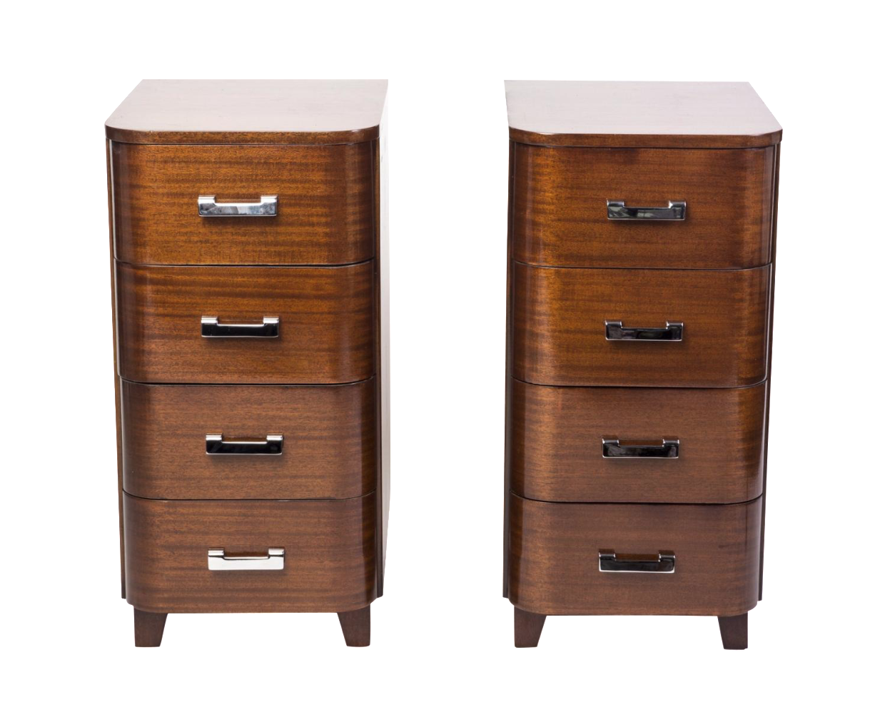 Art Deco Solid Mahogany Nightstands A Pair Chairish