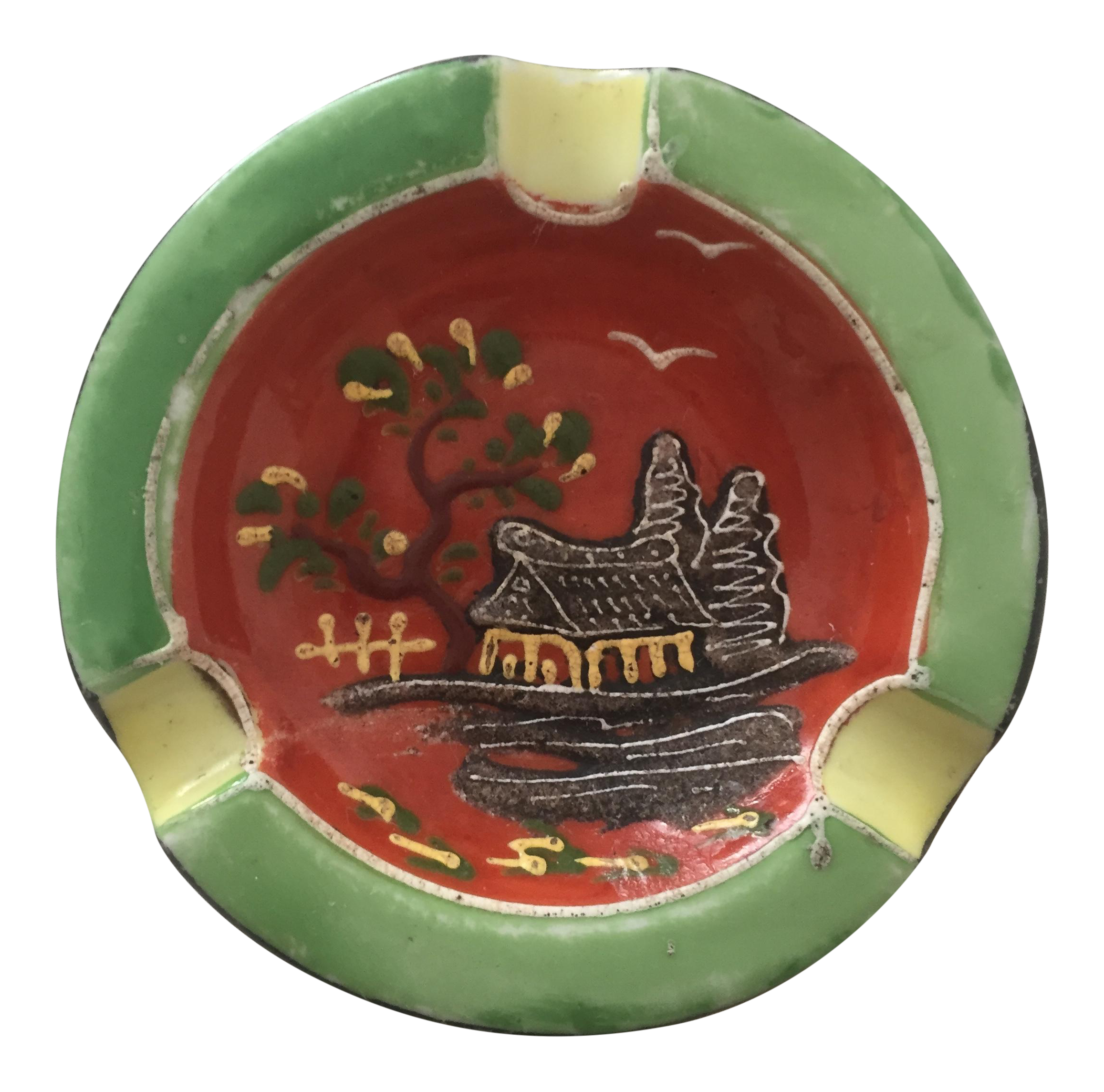 Vintage Hand Painted Ceramic Ashtray Made in Japan Chairish