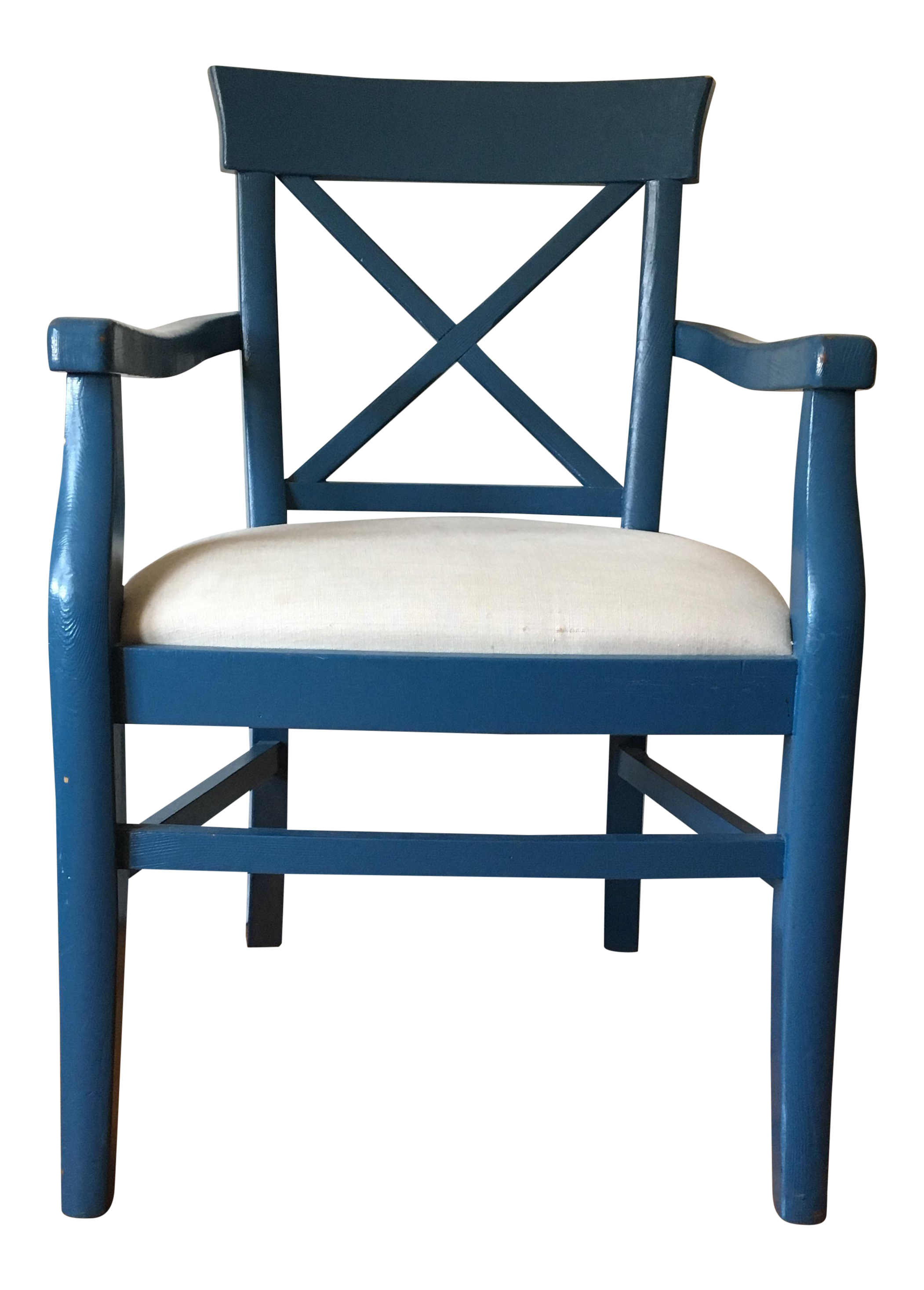 Mid-Century Modern Blue Accent Chair | Chairish