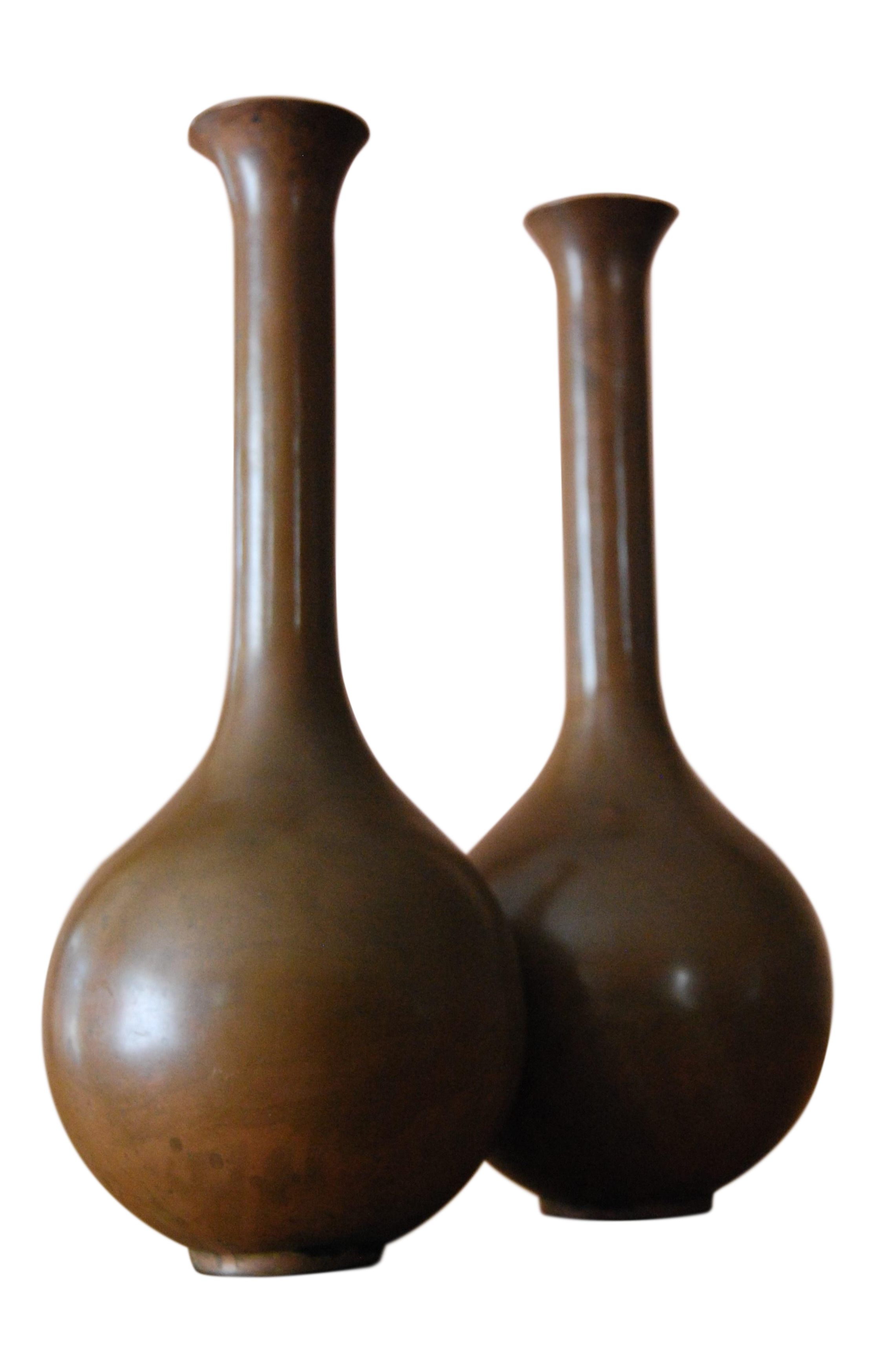 Antique Copper Vases A Pair Chairish