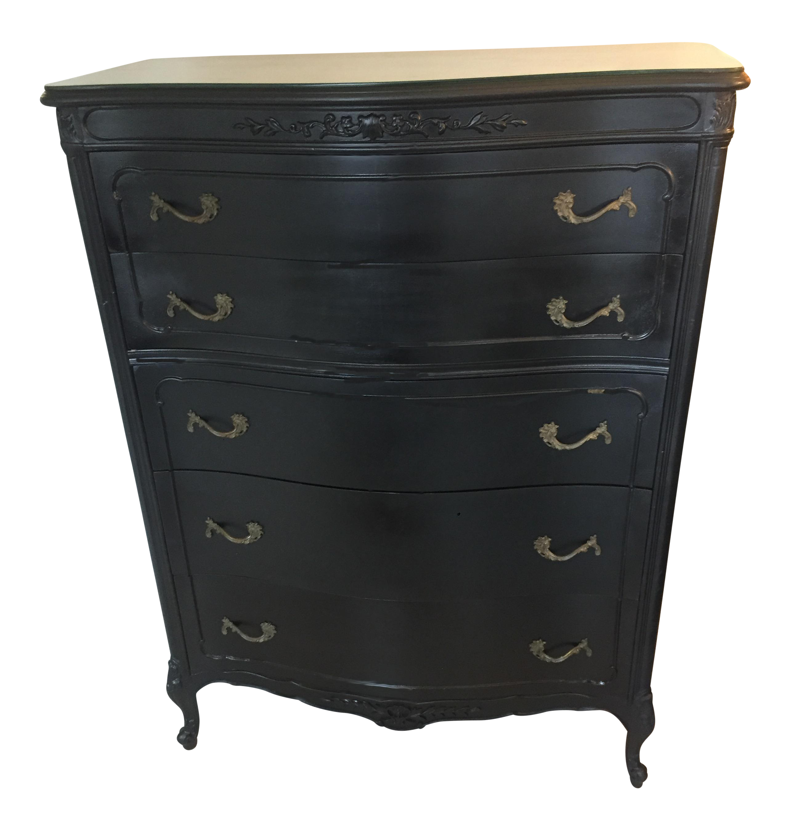 Black Satin French Provincial Dresser Chairish