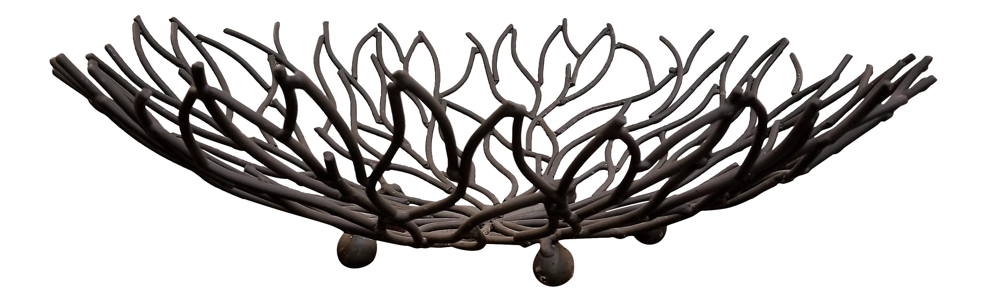 Handmade Metal Twig Bowl Chairish