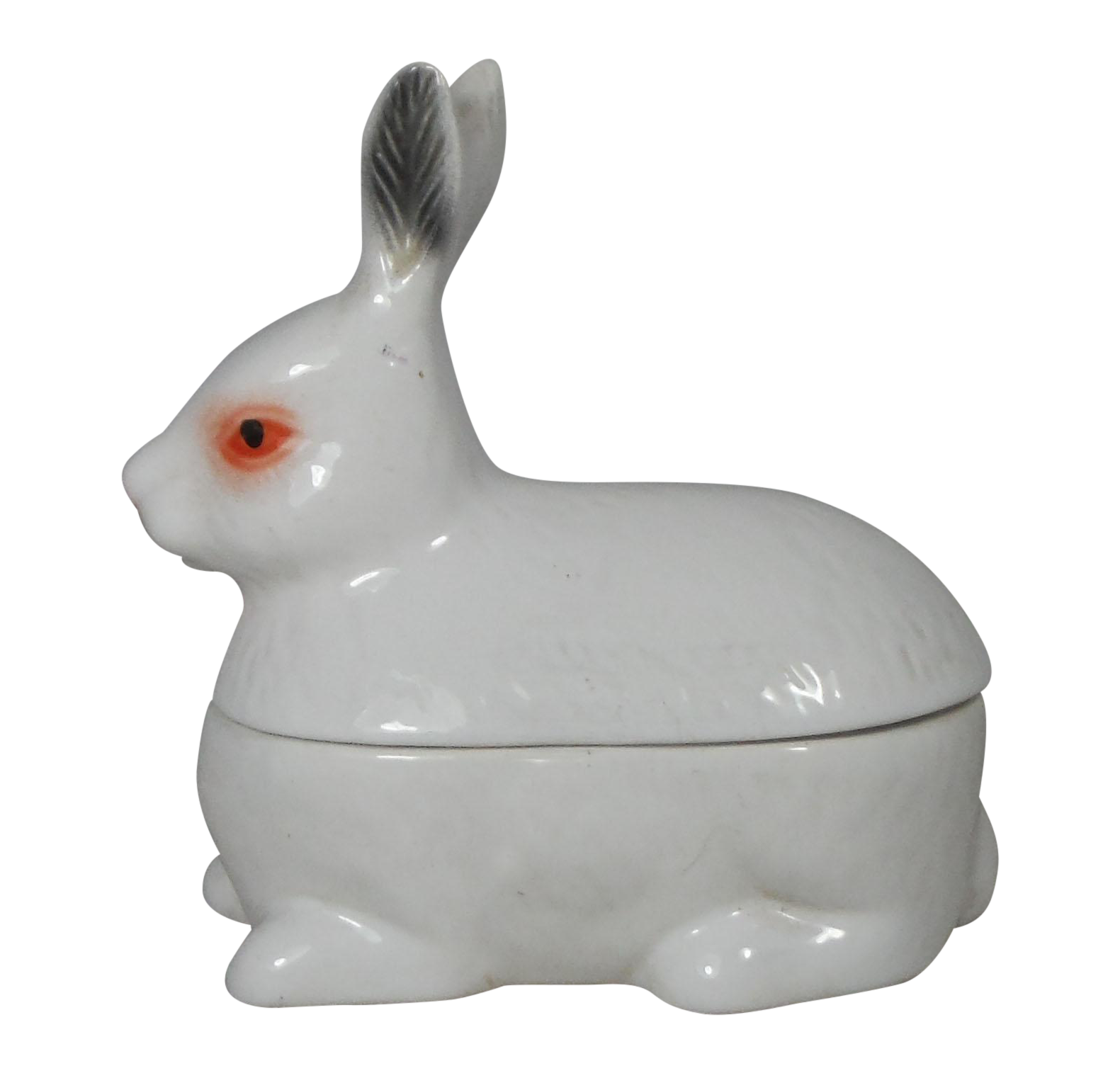 White Majolica Rabbit Tureen Chairish
