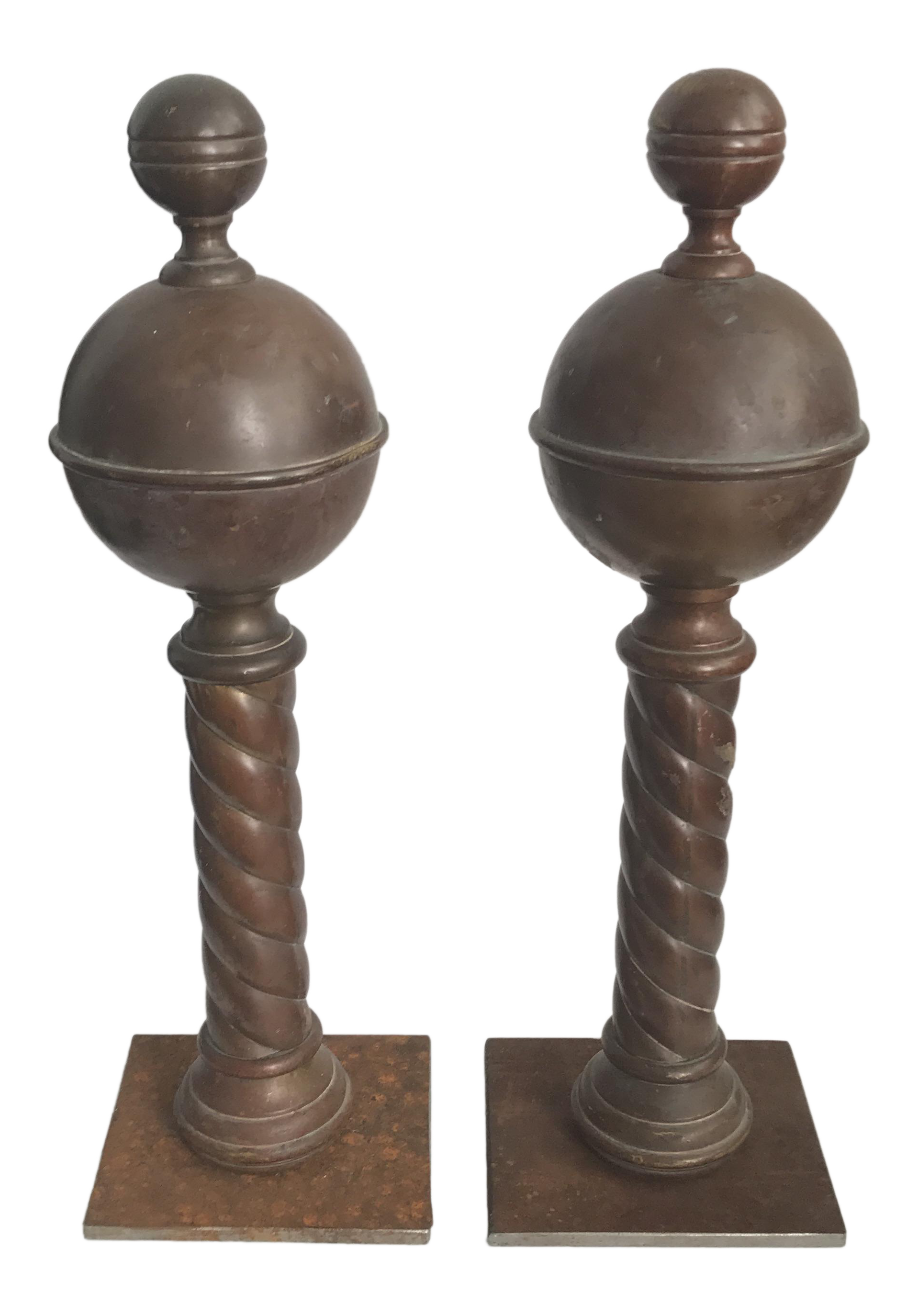 Copper Finials A Pair Chairish