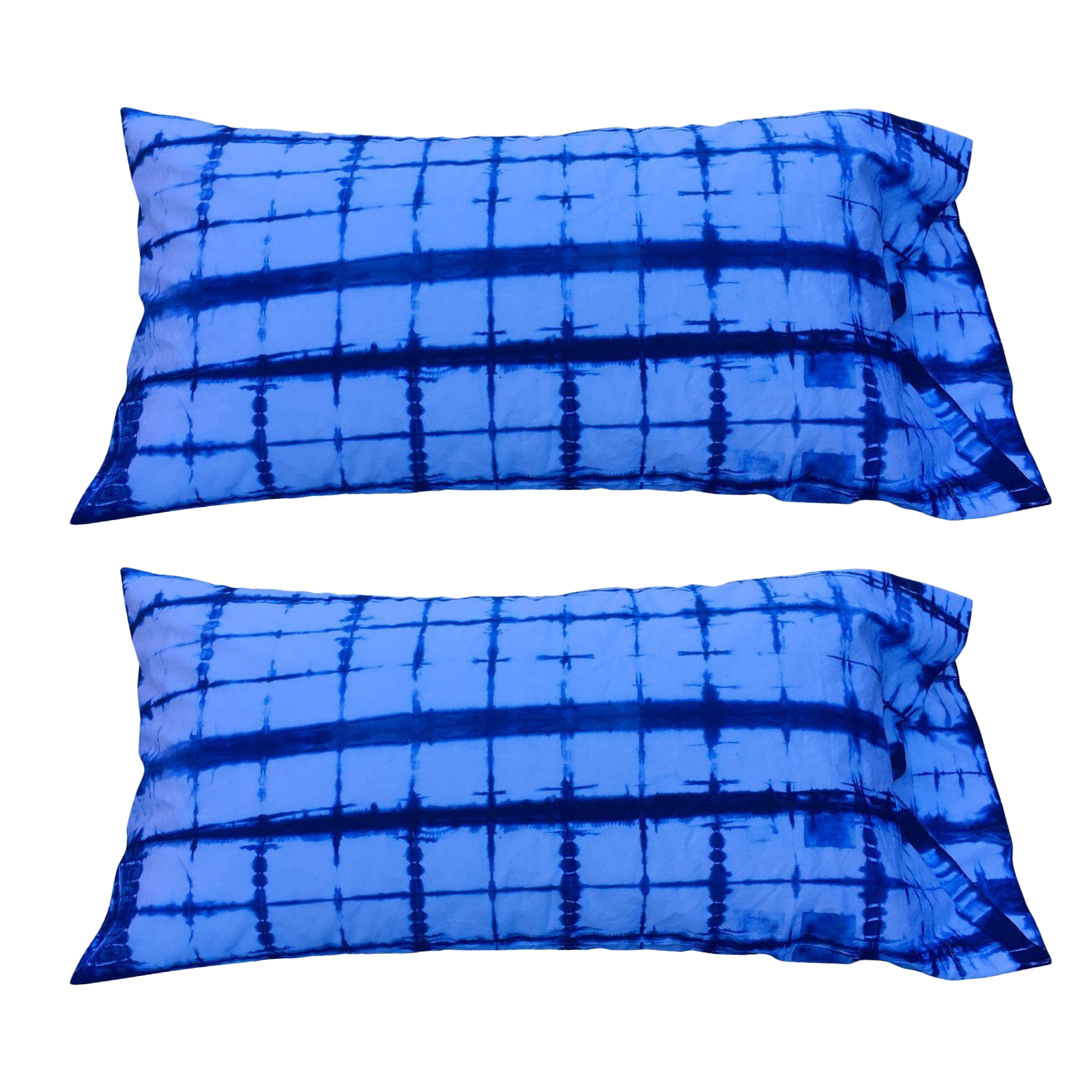 Indigo Shibori King Size Pillow Shams A Pair Chairish
