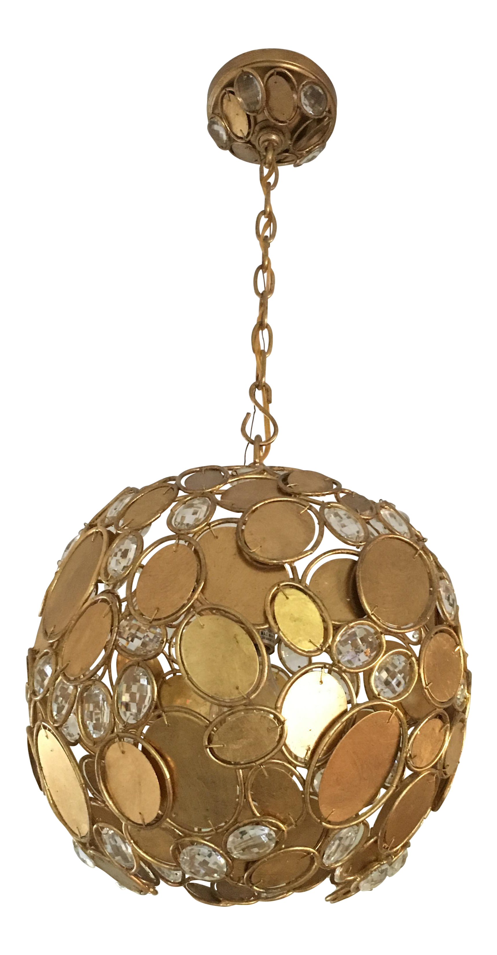 Hanging Gold Leaf Fixture Chairish