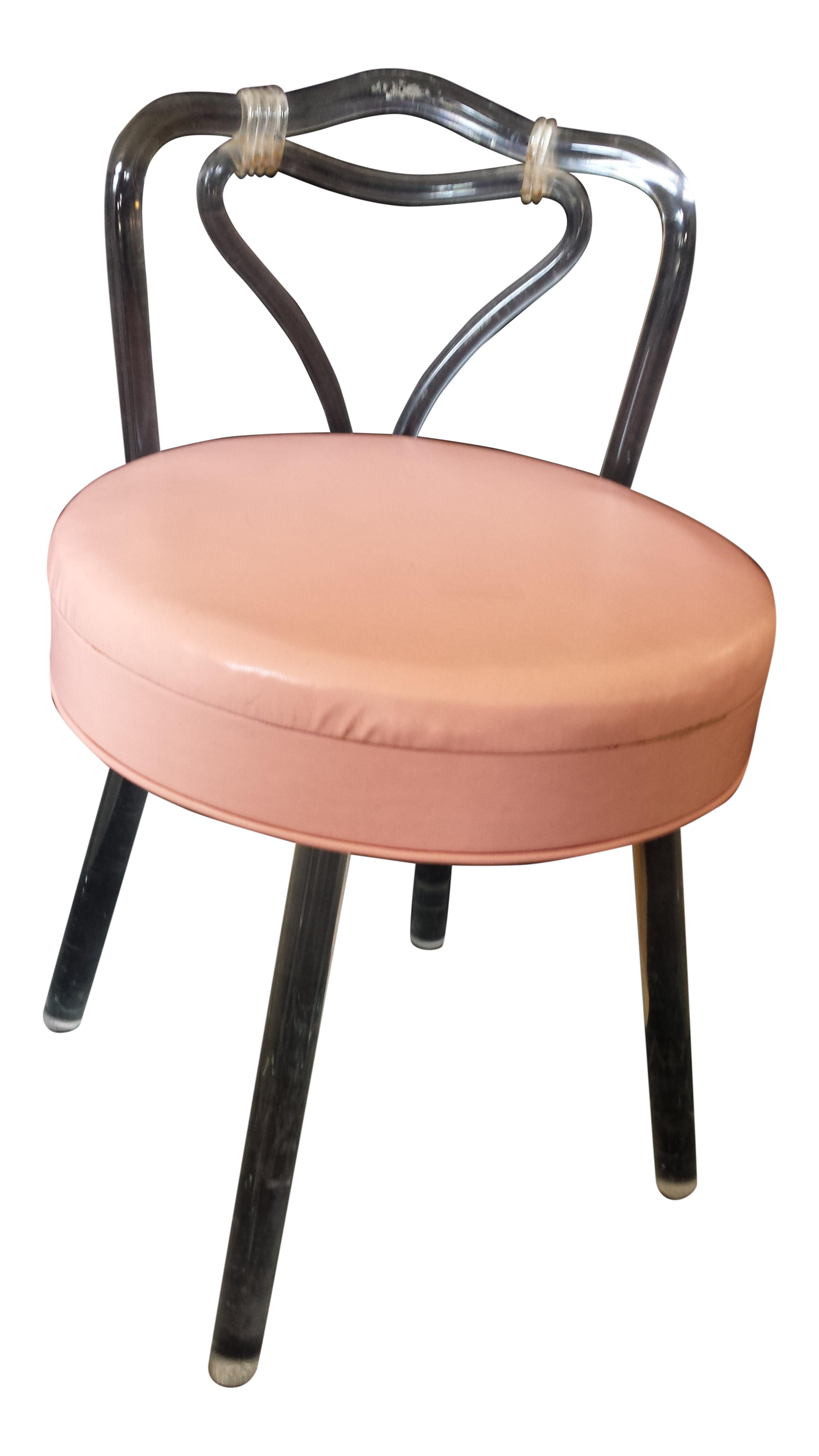 reflectone-vanity-stool-lucite-legs-back-w-pink-seat-chairish