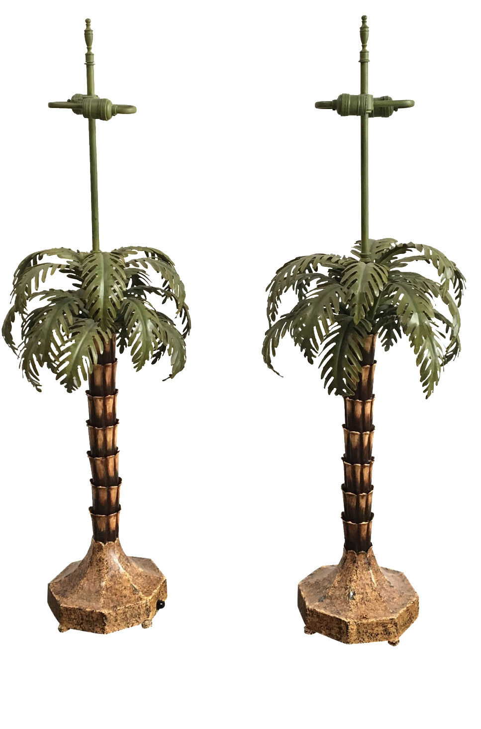 Palm Tree Table Lamps A Pair Chairish
