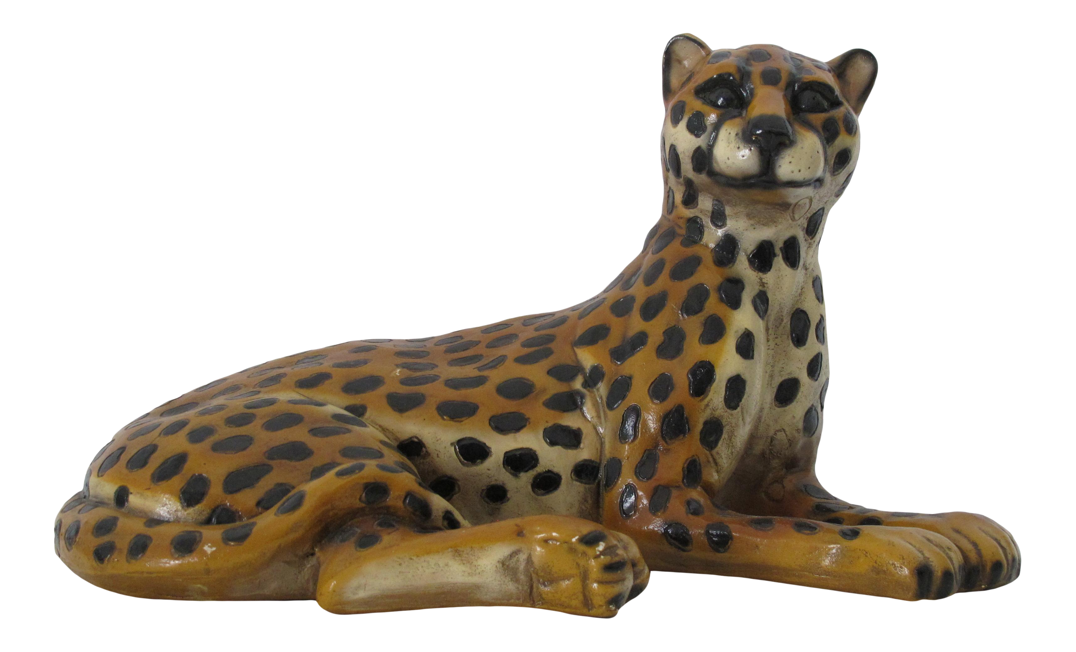 Ceramic Jaguar Statue Chairish