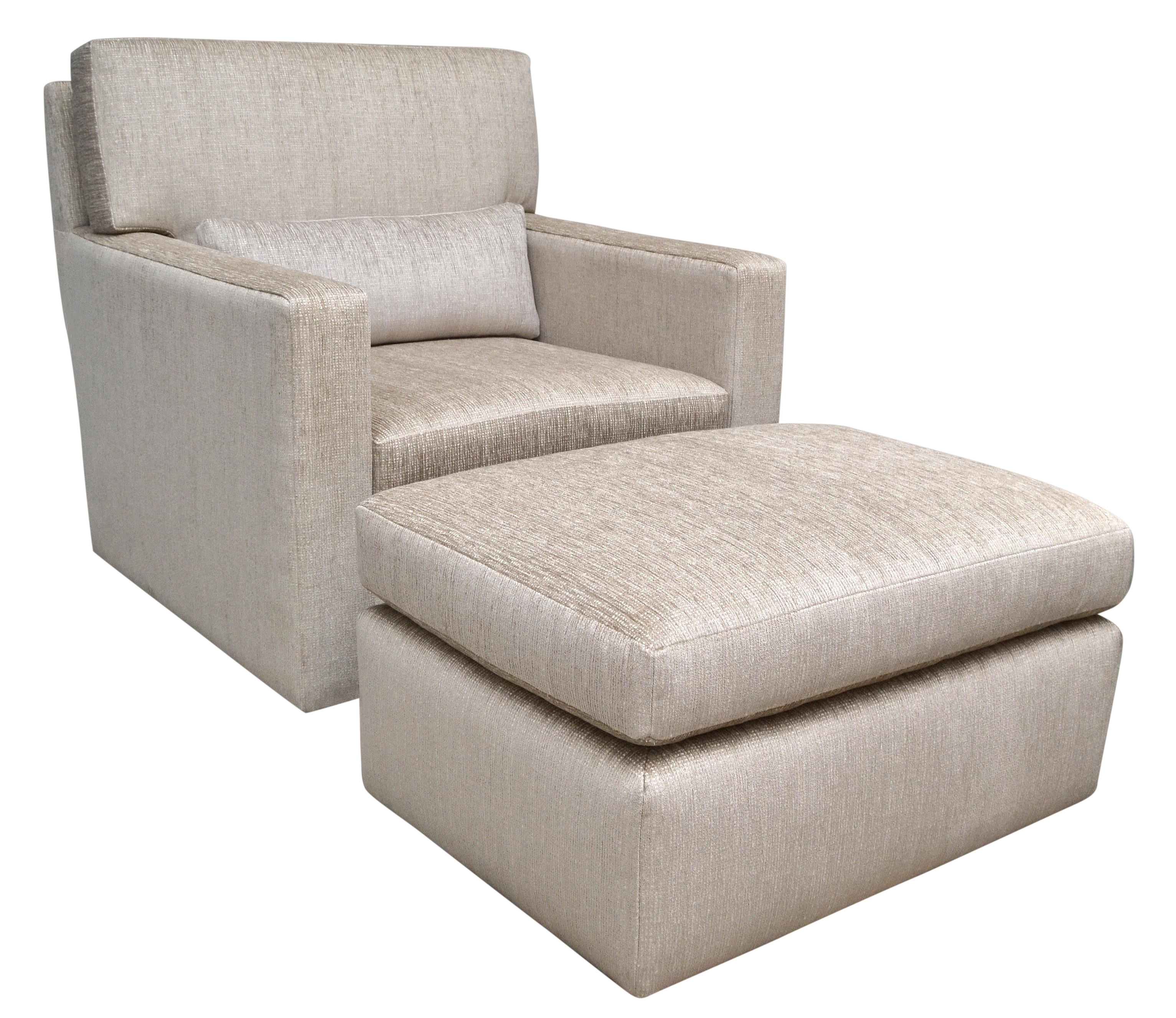Contemporary Lounge Chair with Ottoman Chairish