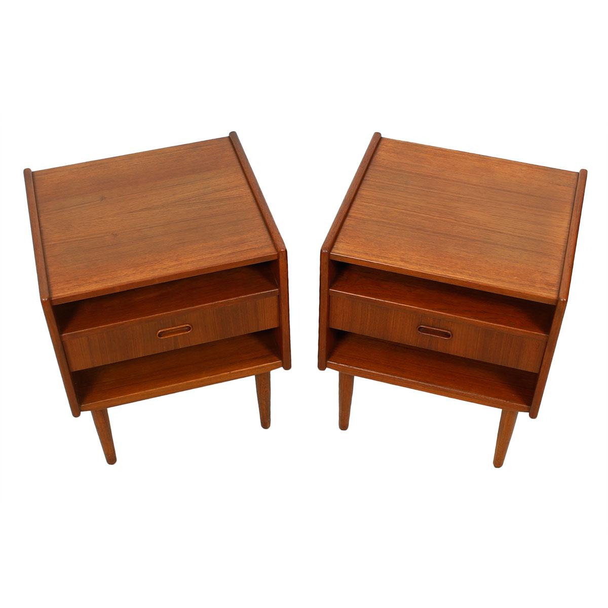 Teak Danish Modern End Tables by Falster Pair Chairish